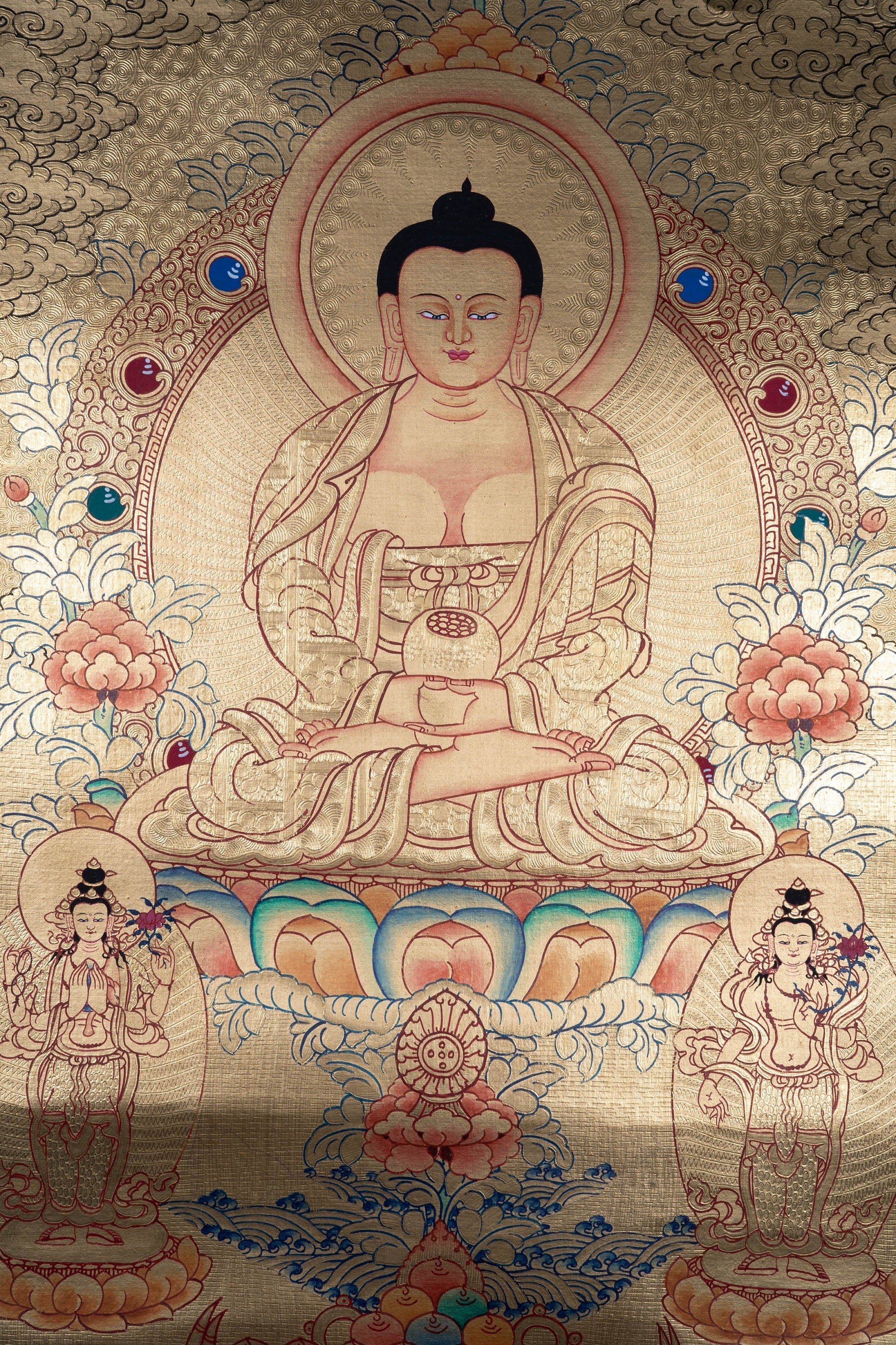 Lyap Long Life Amitabha Buddha Thangka - Lucky Thanka