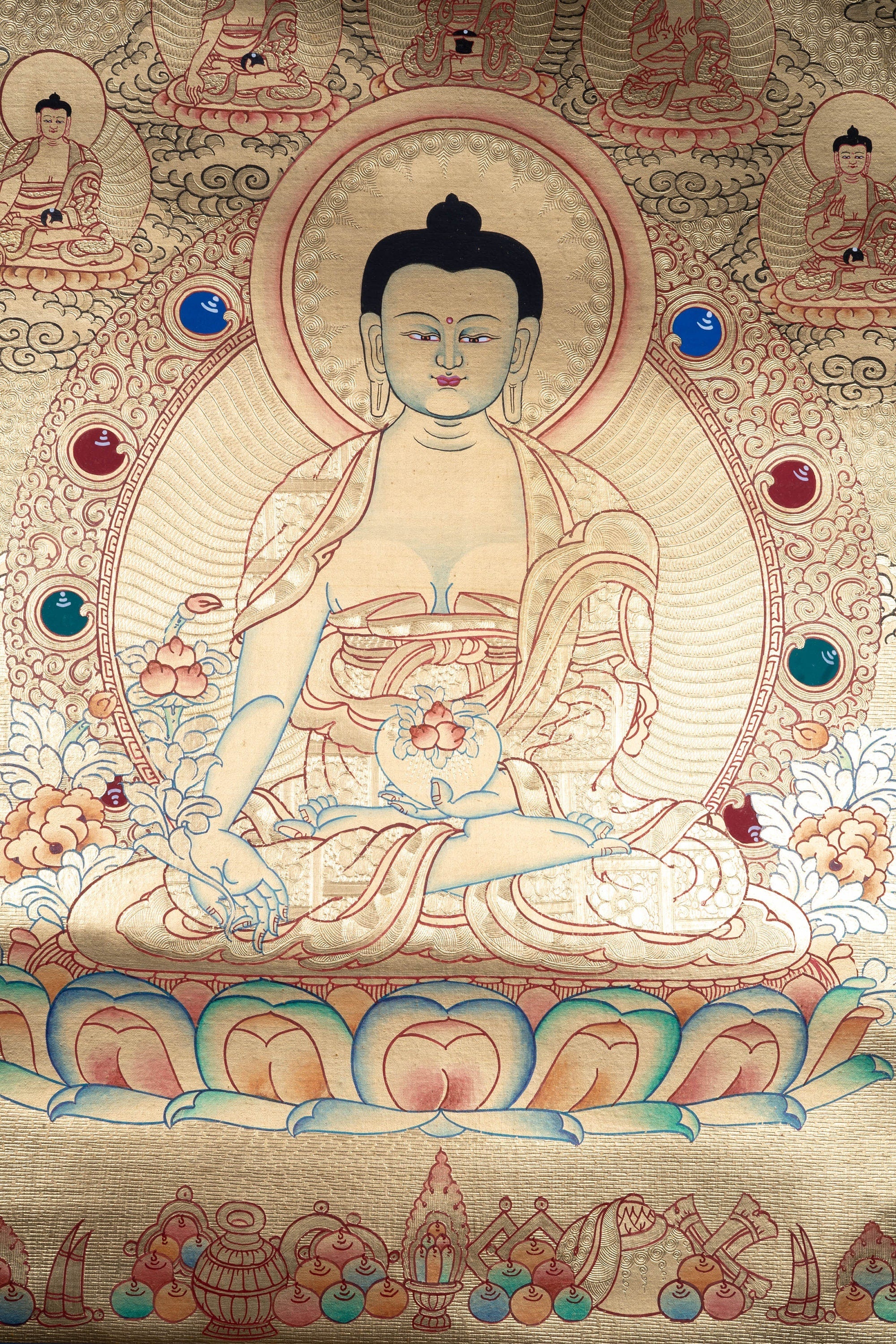 Medicine Buddha Lyap Thangka - Lucky Thanka