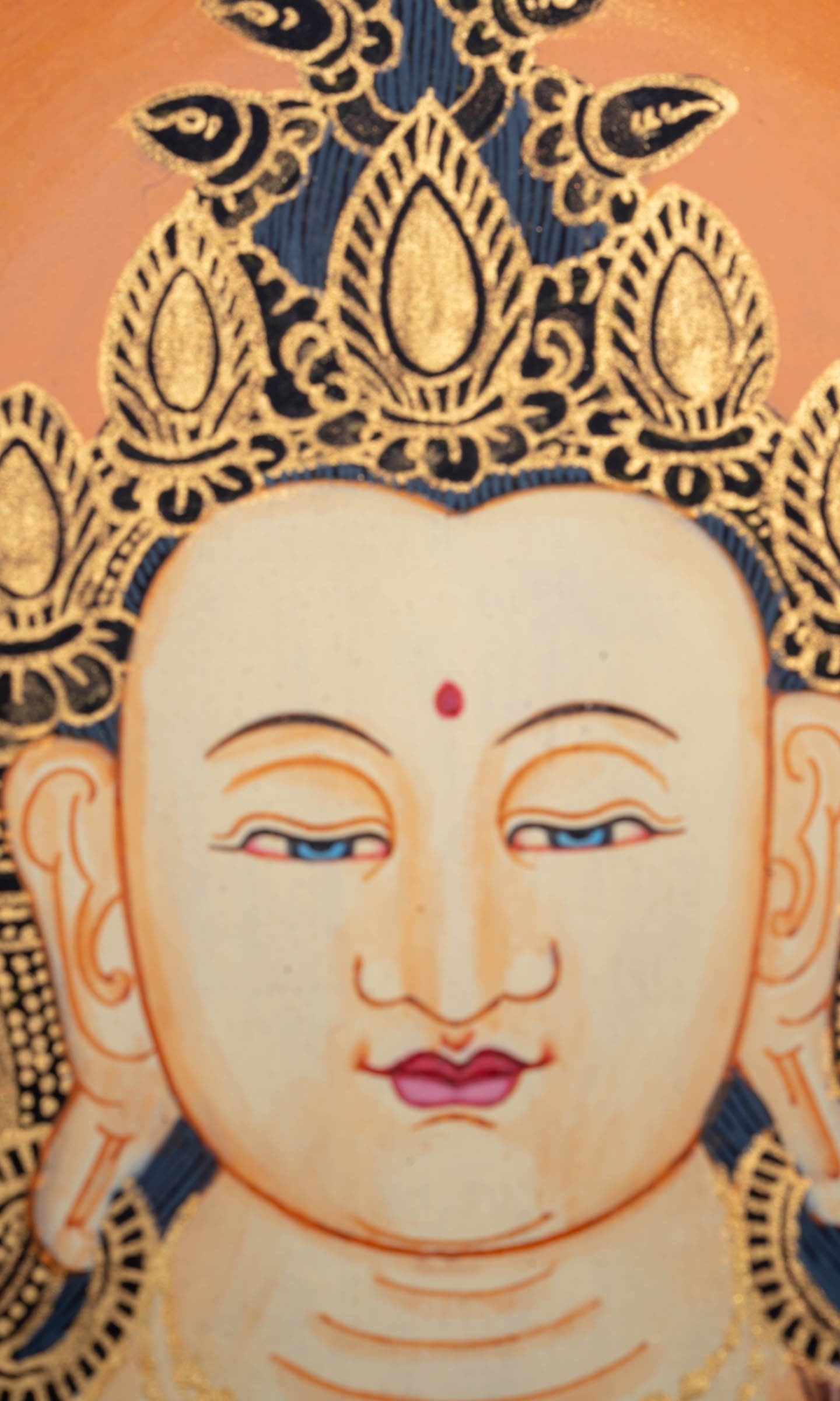 Thangka Art of Chengresi Boddhisattva - Lucky Thanka