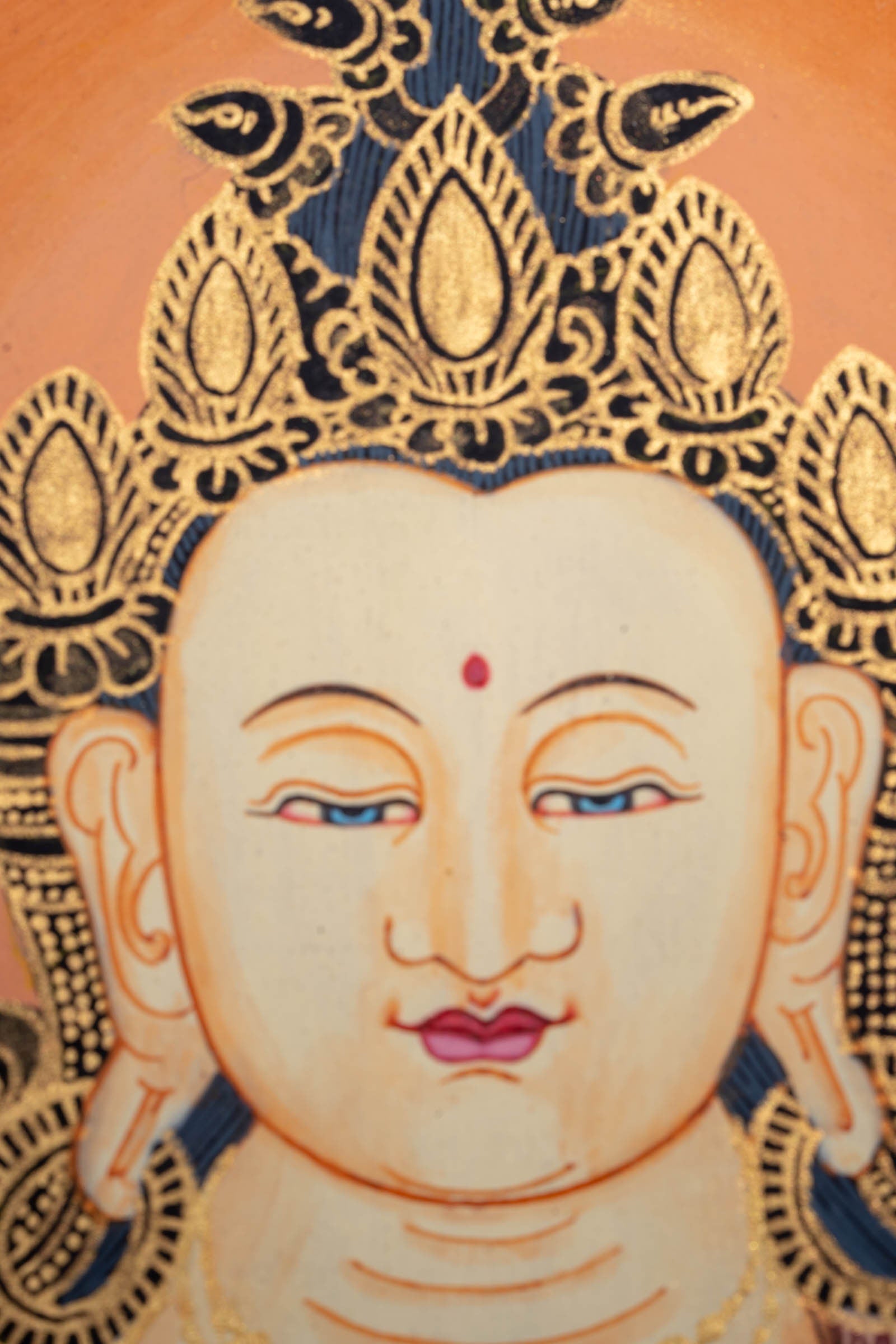 Thangka Art of Chengresi Boddhisattva - Lucky Thanka