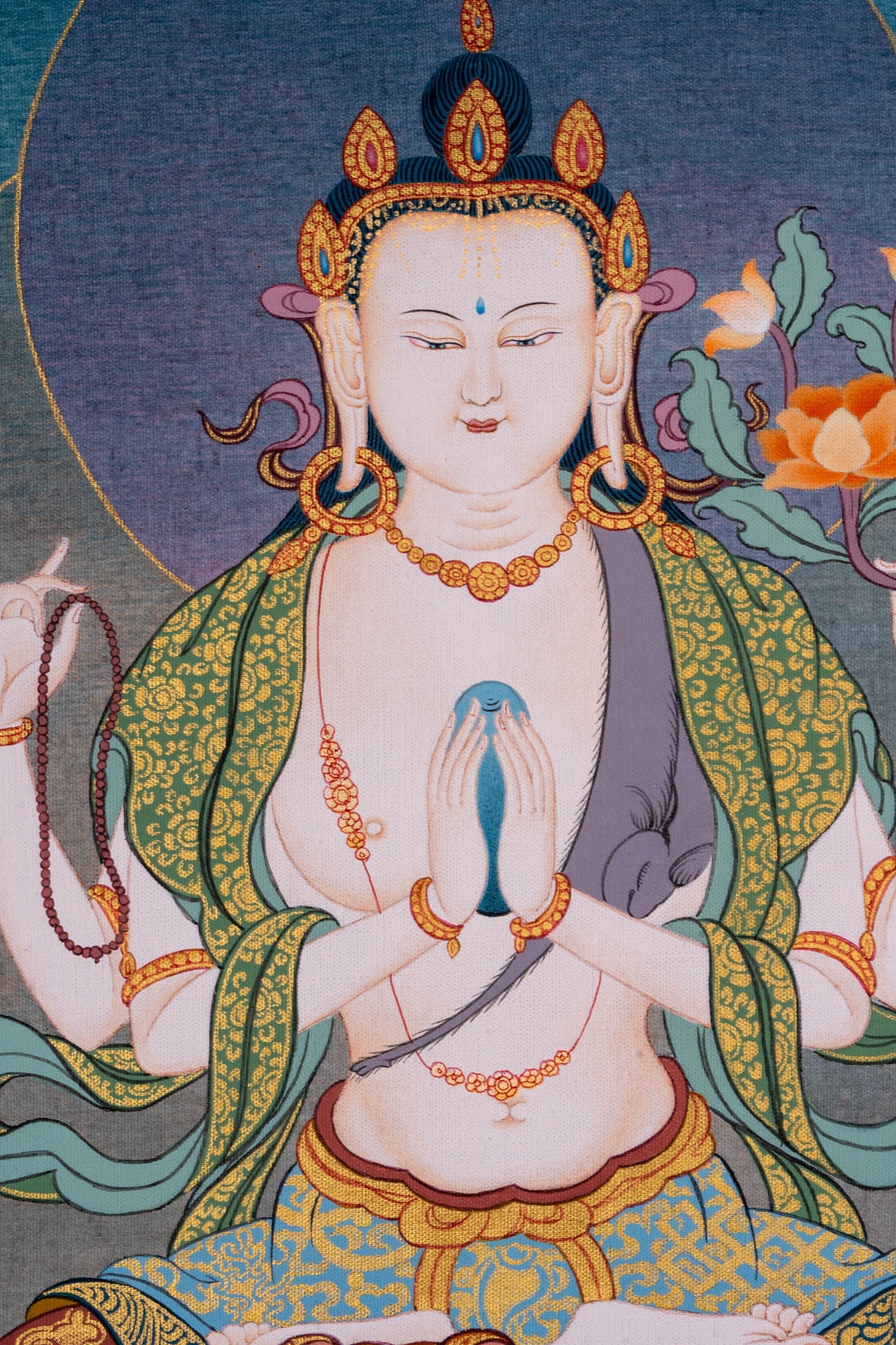 Chengresi Bodhisattva thangka painting - Lucky Thanka