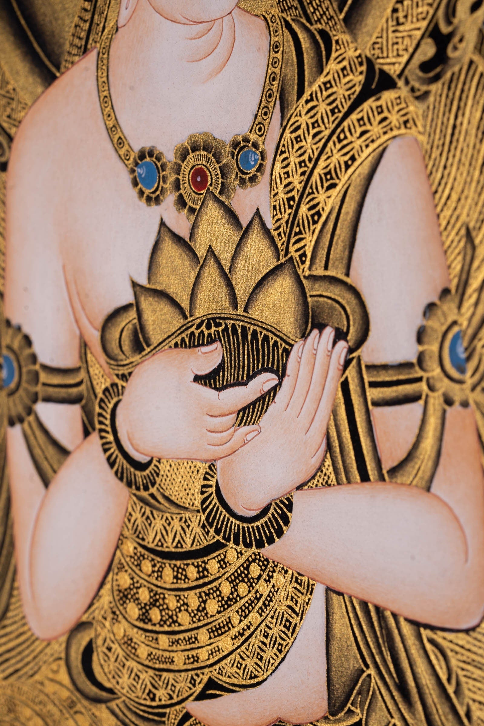 Japanese Buddha Hand painted thangka - Lucky Thanka