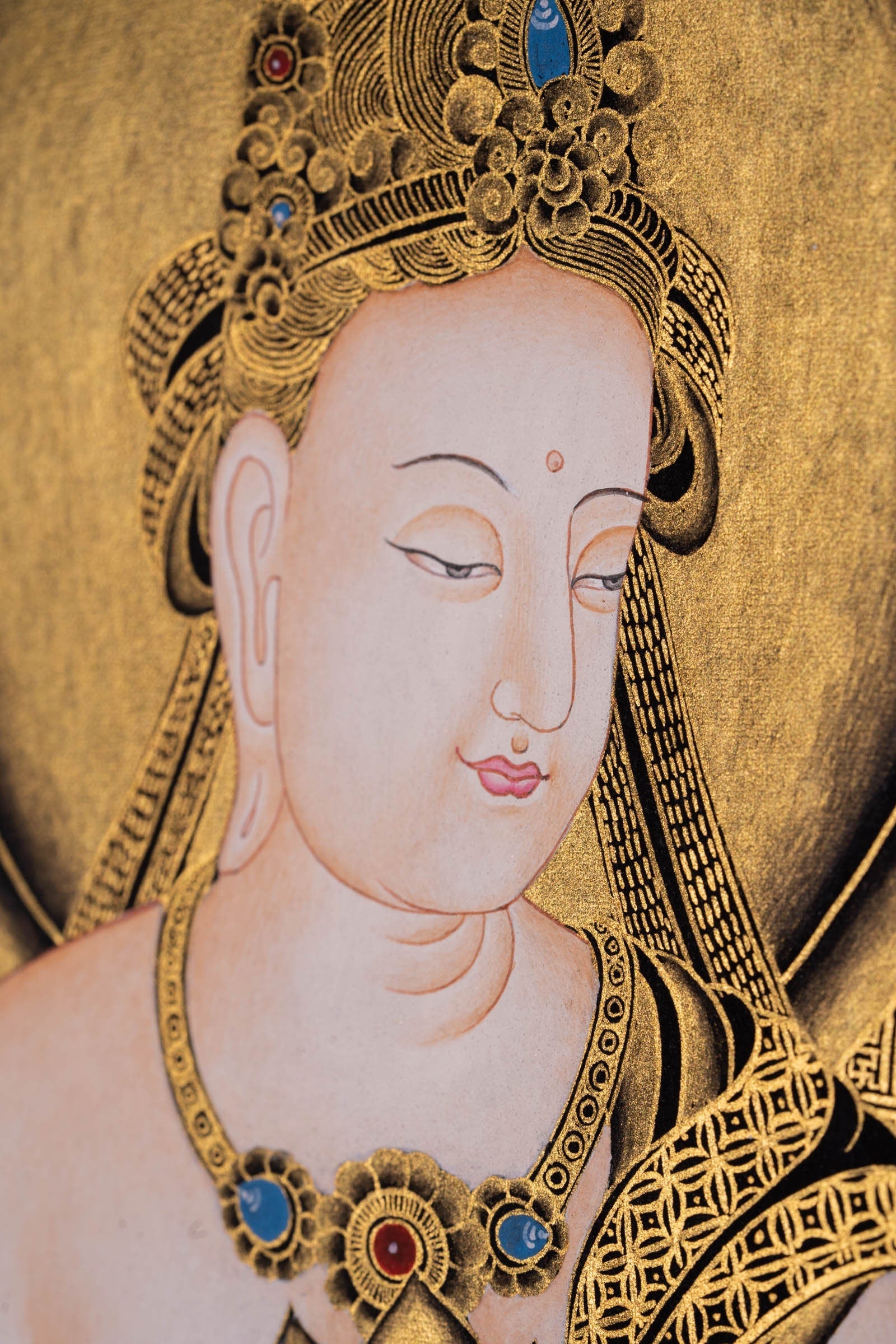 Japanese Buddha Hand painted thangka - Lucky Thanka