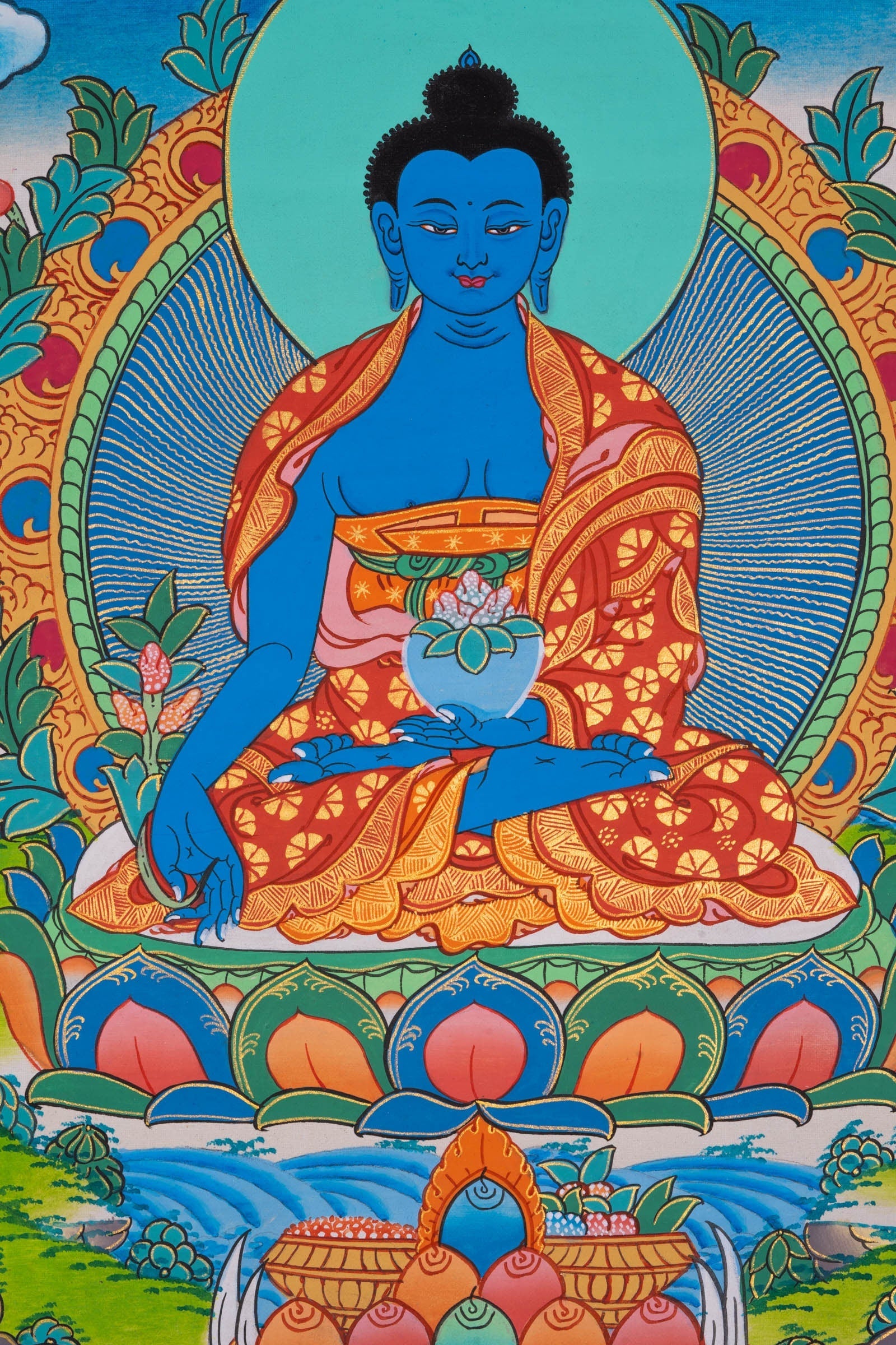 Medicine Buddha Thangka Painting - Lucky Thanka