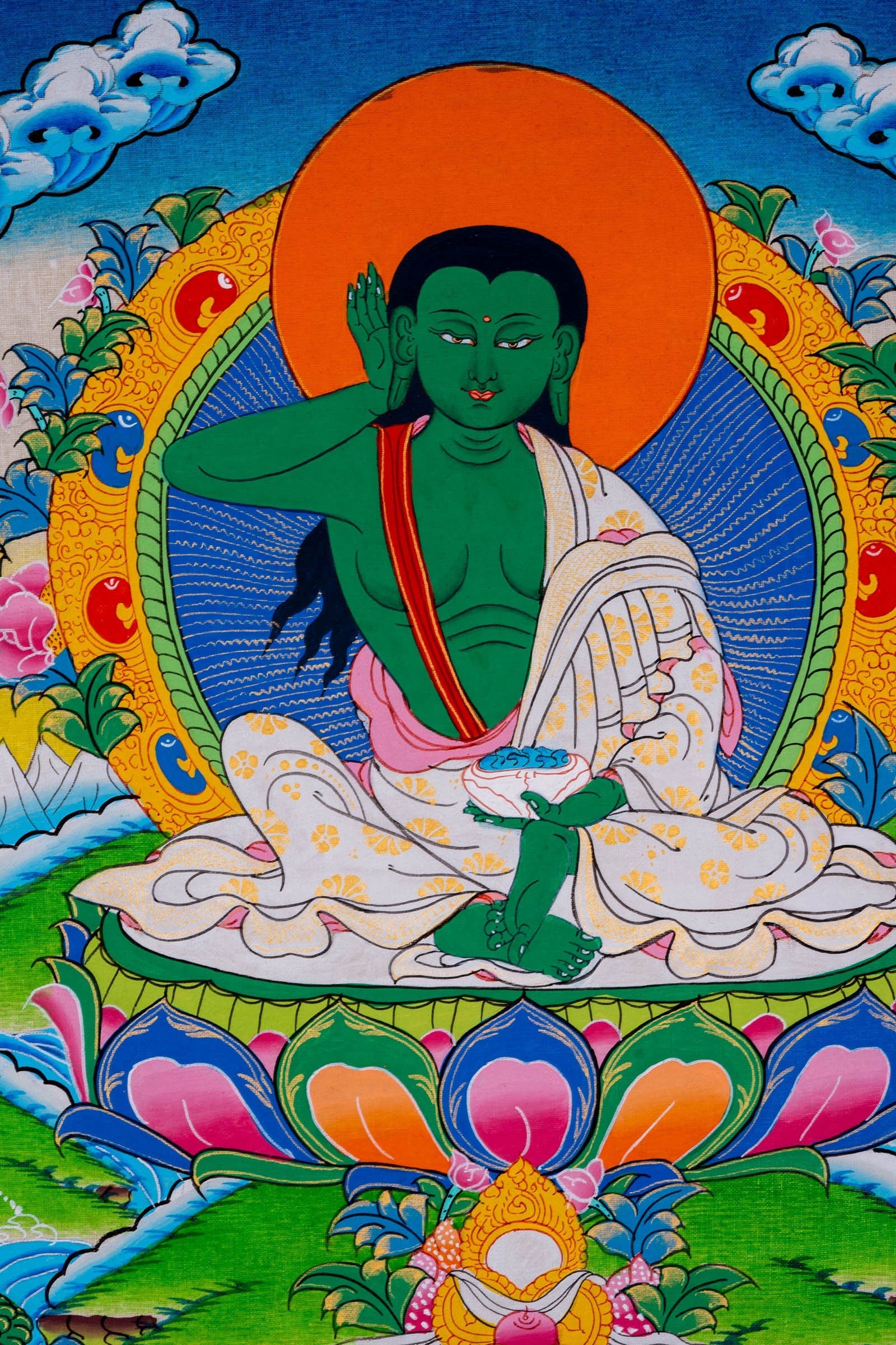 Milarepa Thangka Art - Lucky Thanka