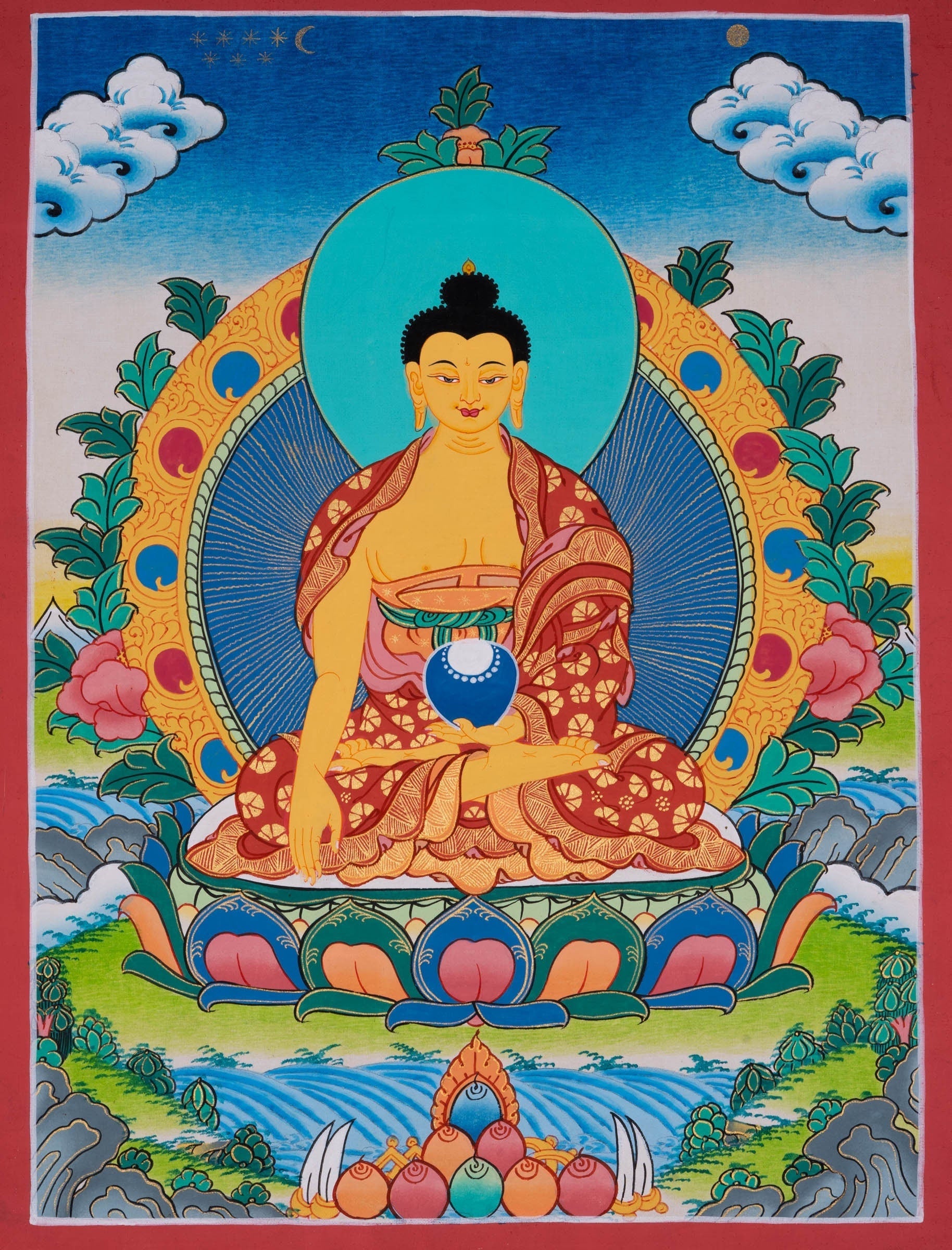 Shakyamuni Buddha Thangka Painting - Lucky Thanka