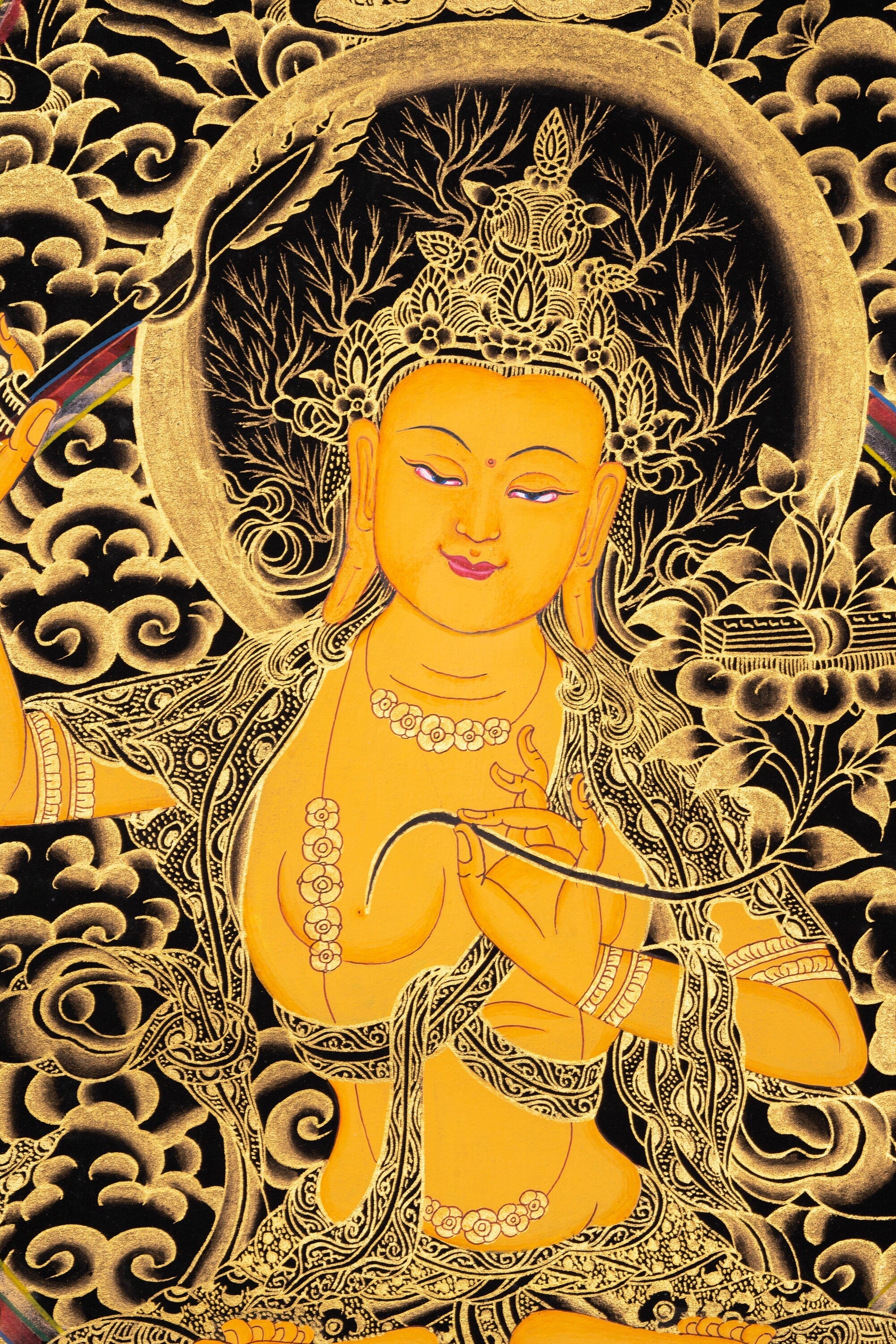 Manjushri Thangka Painting - Lucky Thanka