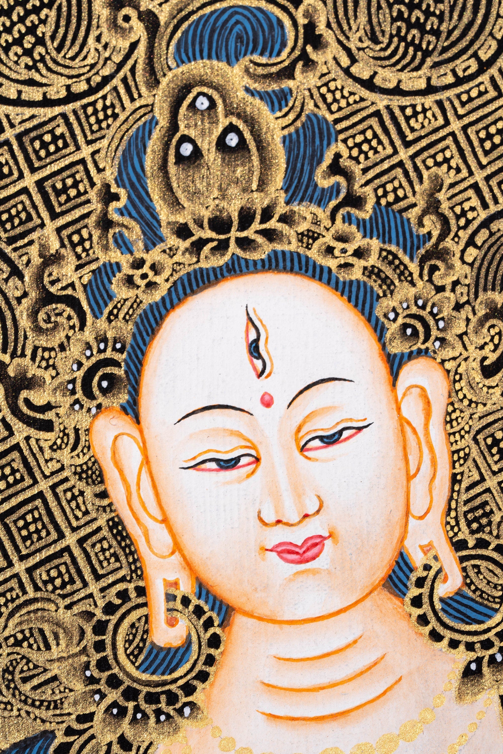White Tara Thangka Art - Lucky Thanka