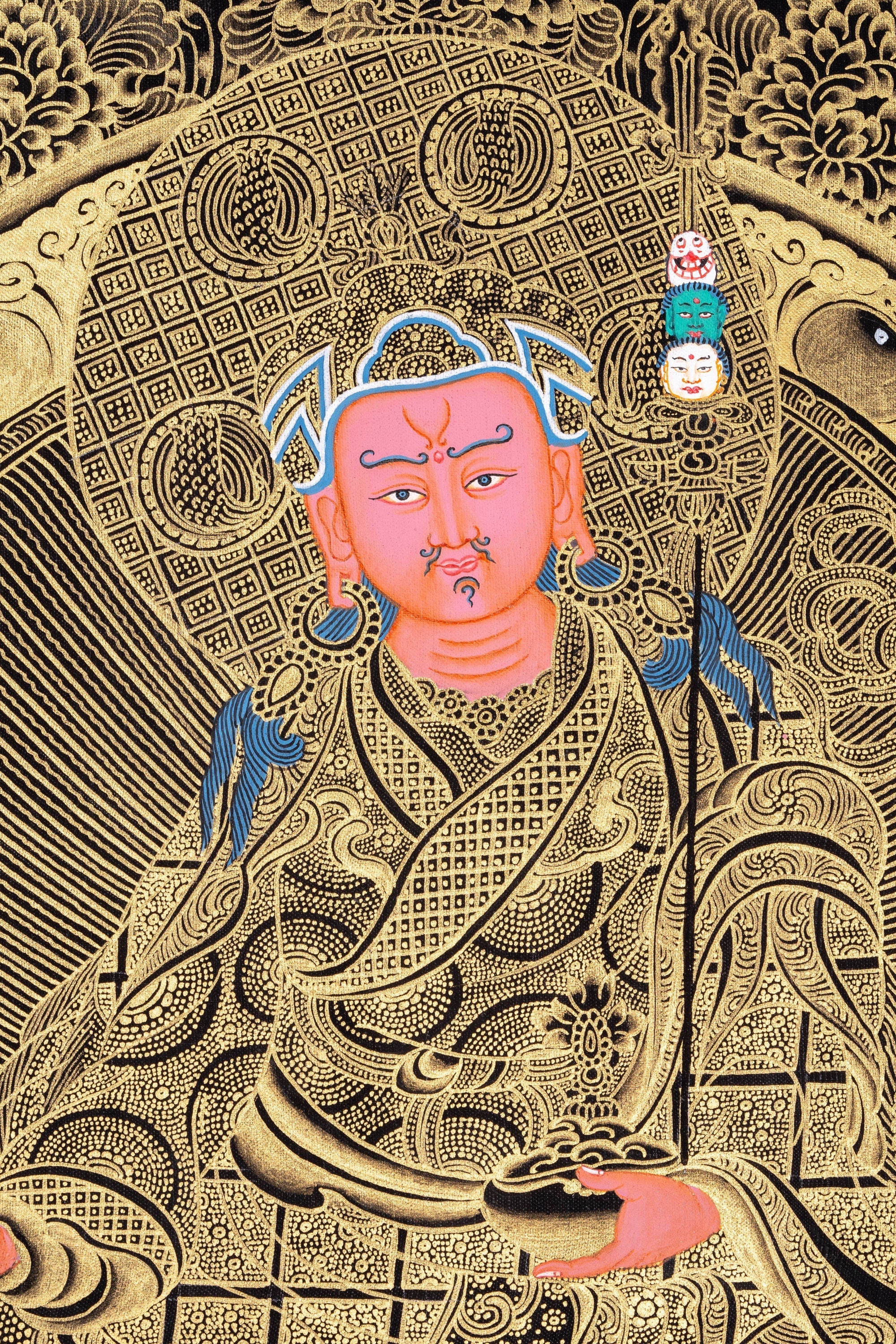 Guru Rinpoche Thangka Painting - Lucky Thanka