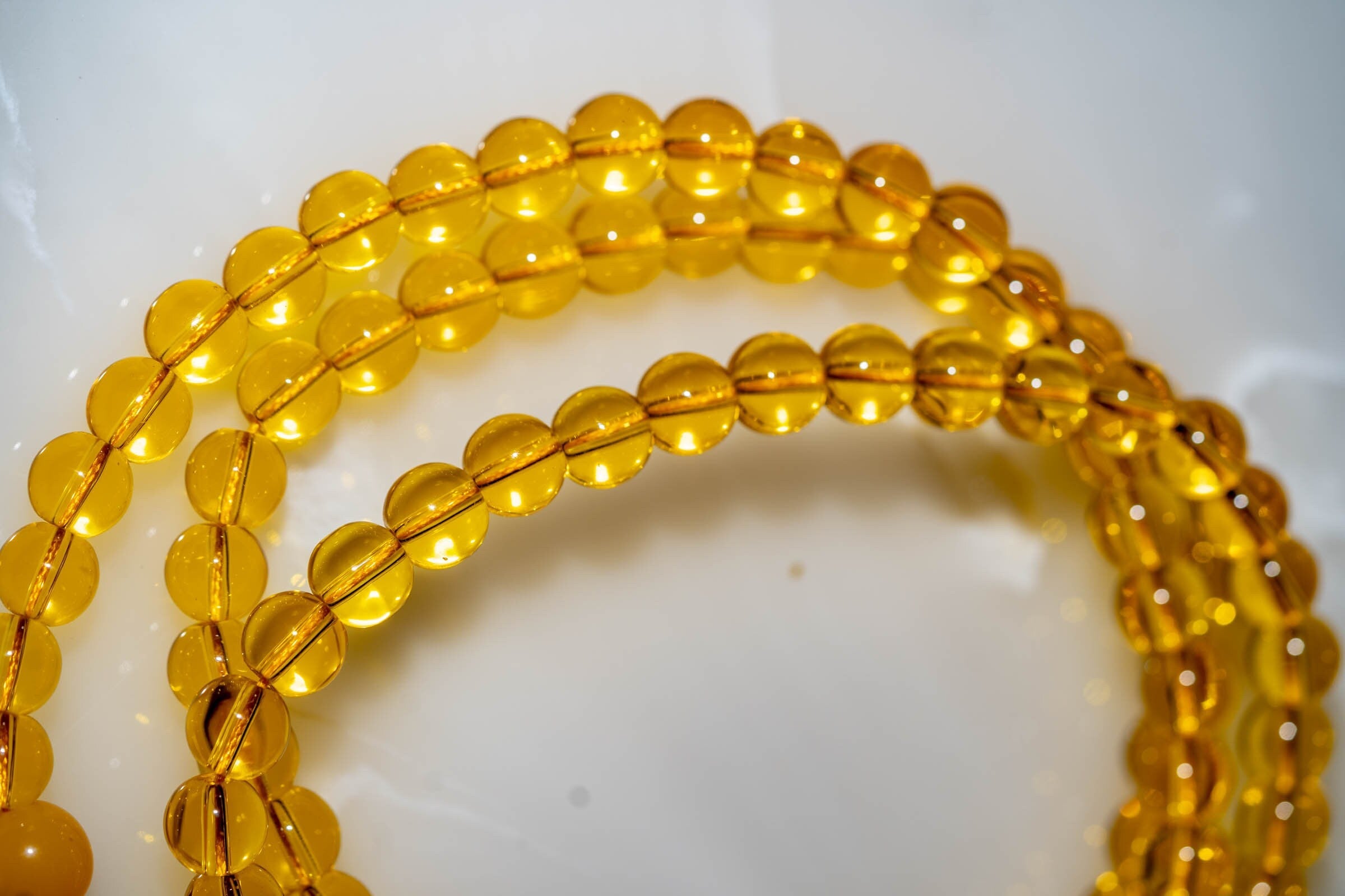 Natural Citrine Beaded Necklace - Lucky Thanka