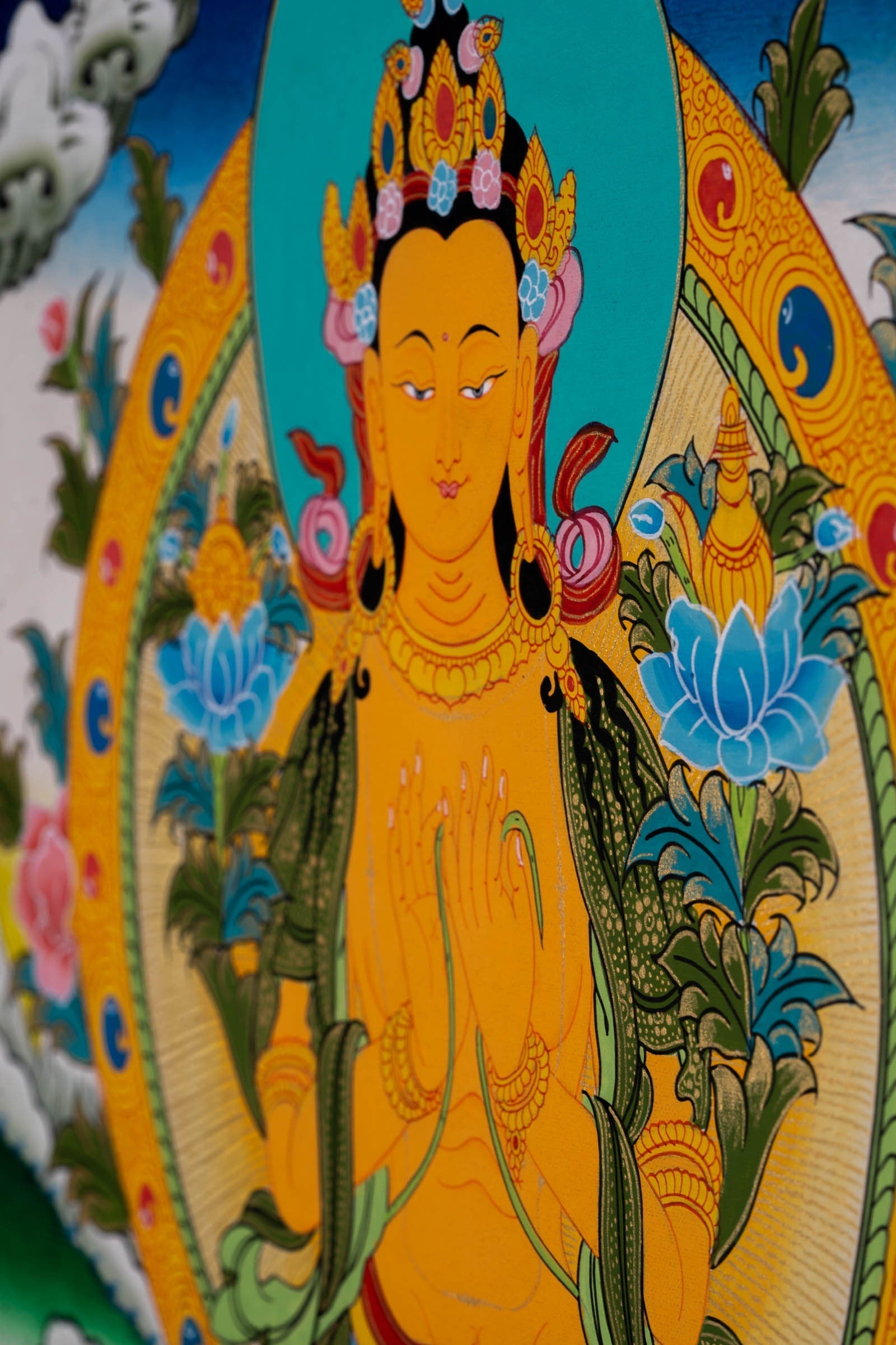 Genuine Thangka Painting of Maitreya Buddha - Lucky Thanka