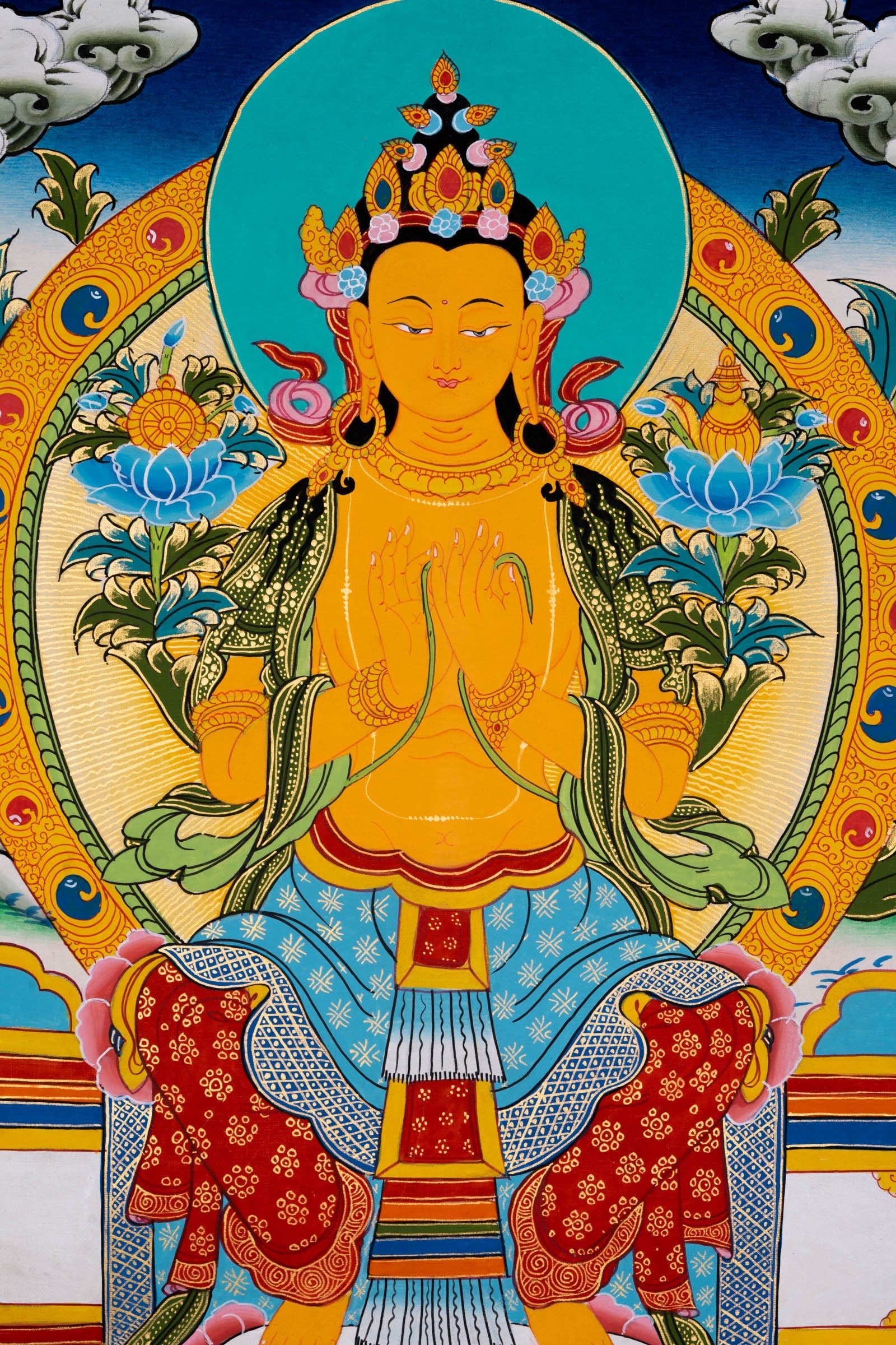 Genuine Thangka Painting of Maitreya Buddha - Lucky Thanka