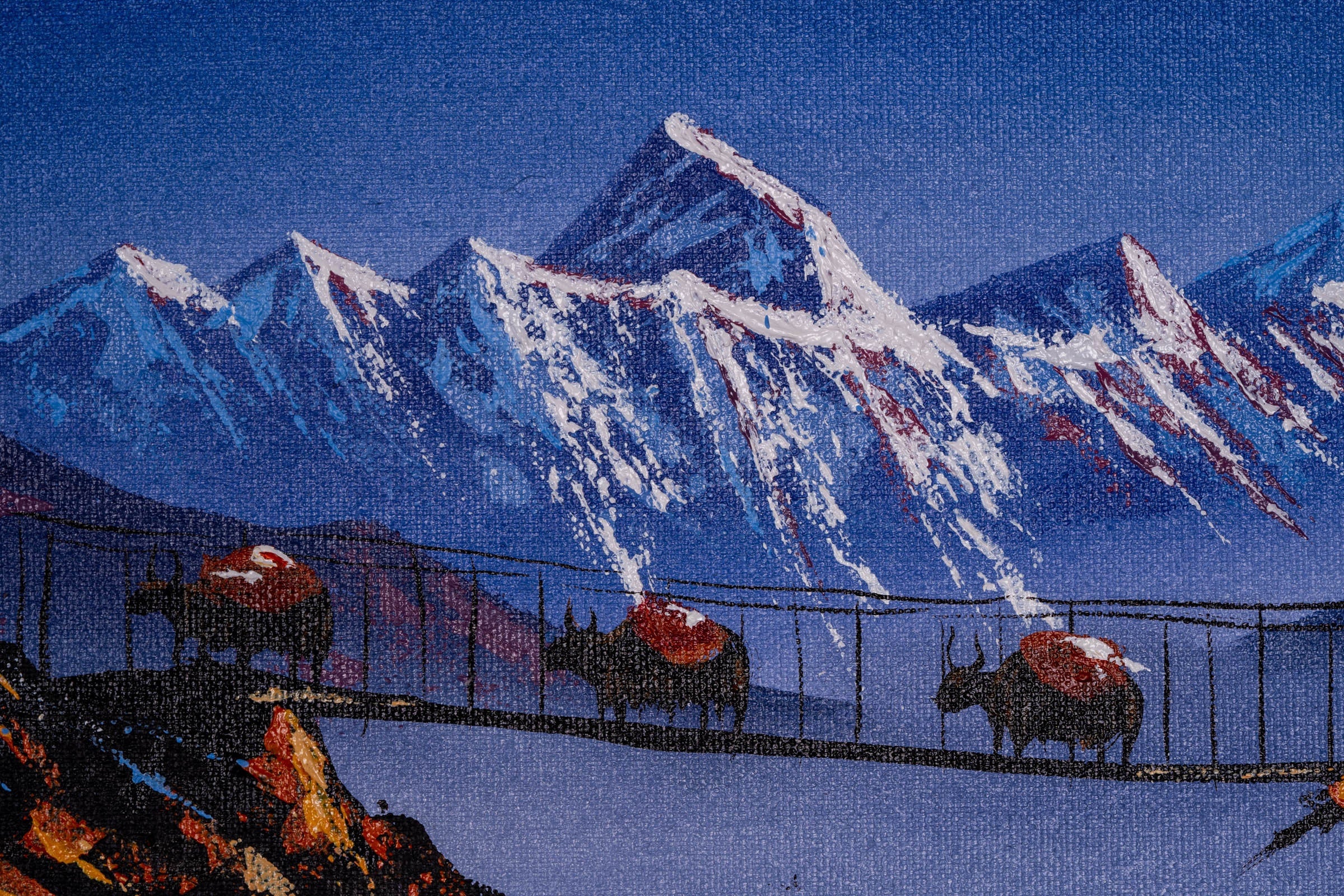Oil Painting of Mount Everest - Lucky Thanka