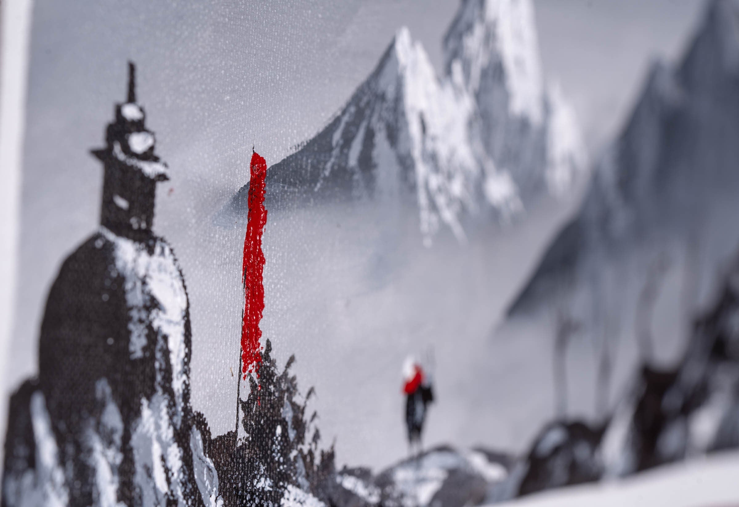 Mt. Ama Dablam back view Oil Painting - Lucky Thanka