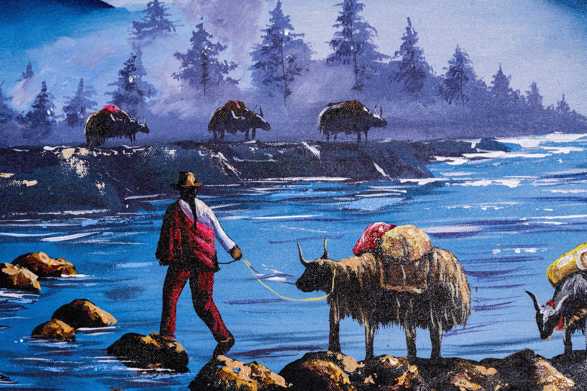 Mount Machhapuchhre Oil Painting - Lucky Thanka