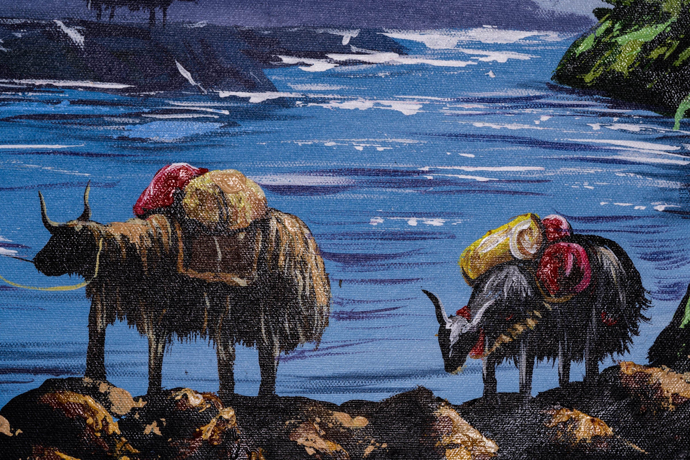 Mount Machhapuchhre Oil Painting - Lucky Thanka