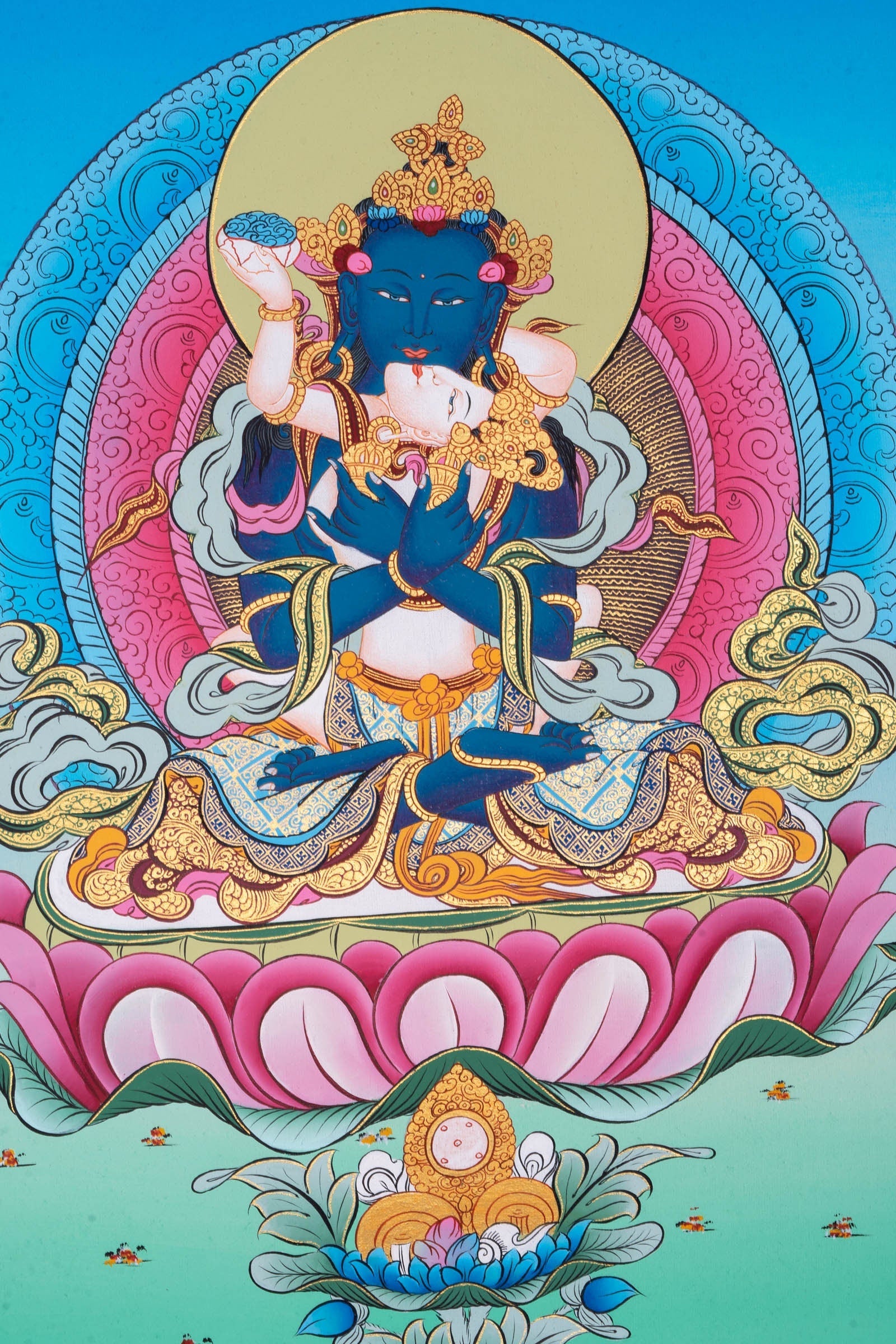 Thangka of Bajradhara with Shakti - Lucky Thanka
