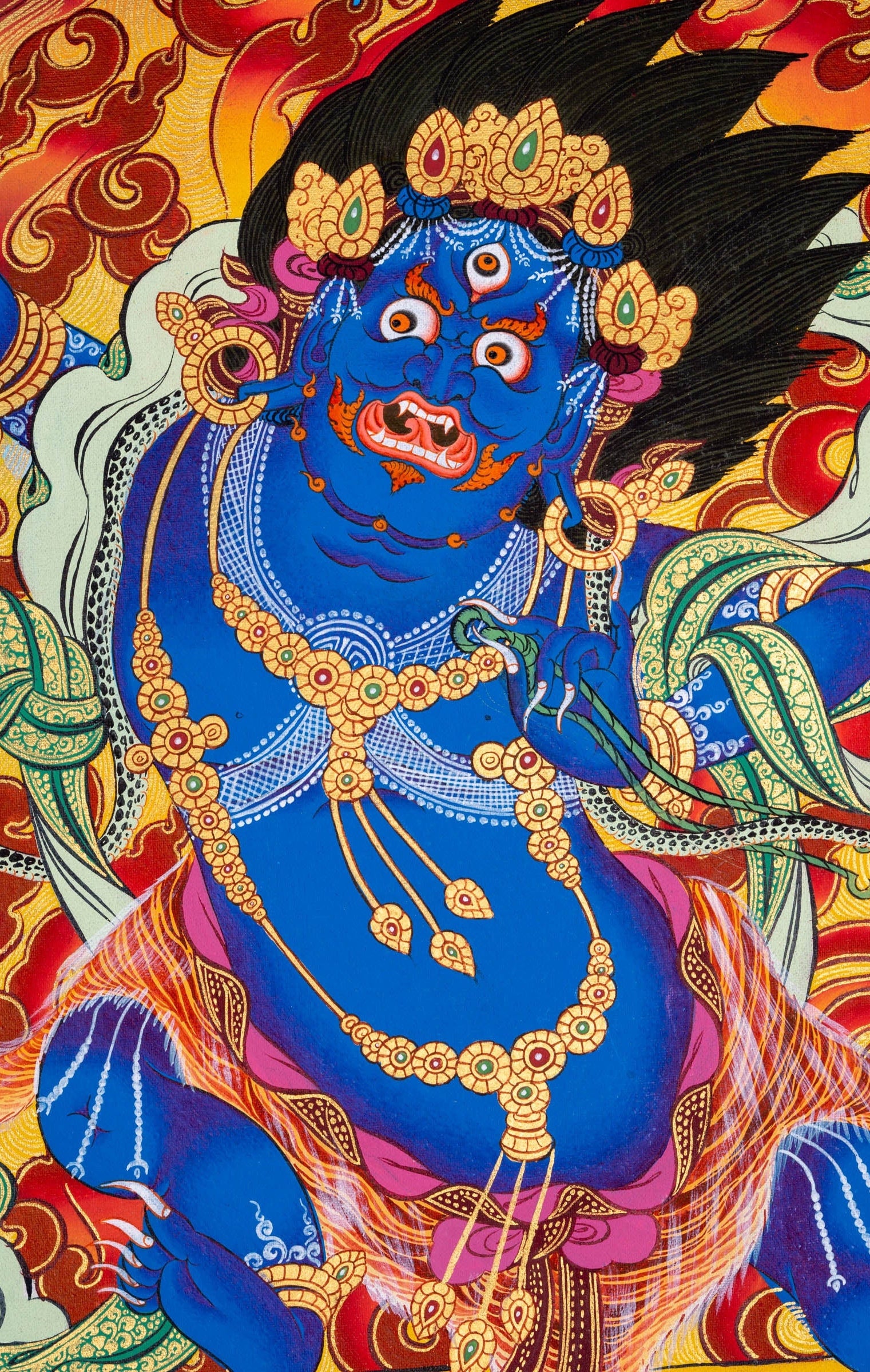 Vajrapani Buddhist Thangka Painting - Lucky Thanka