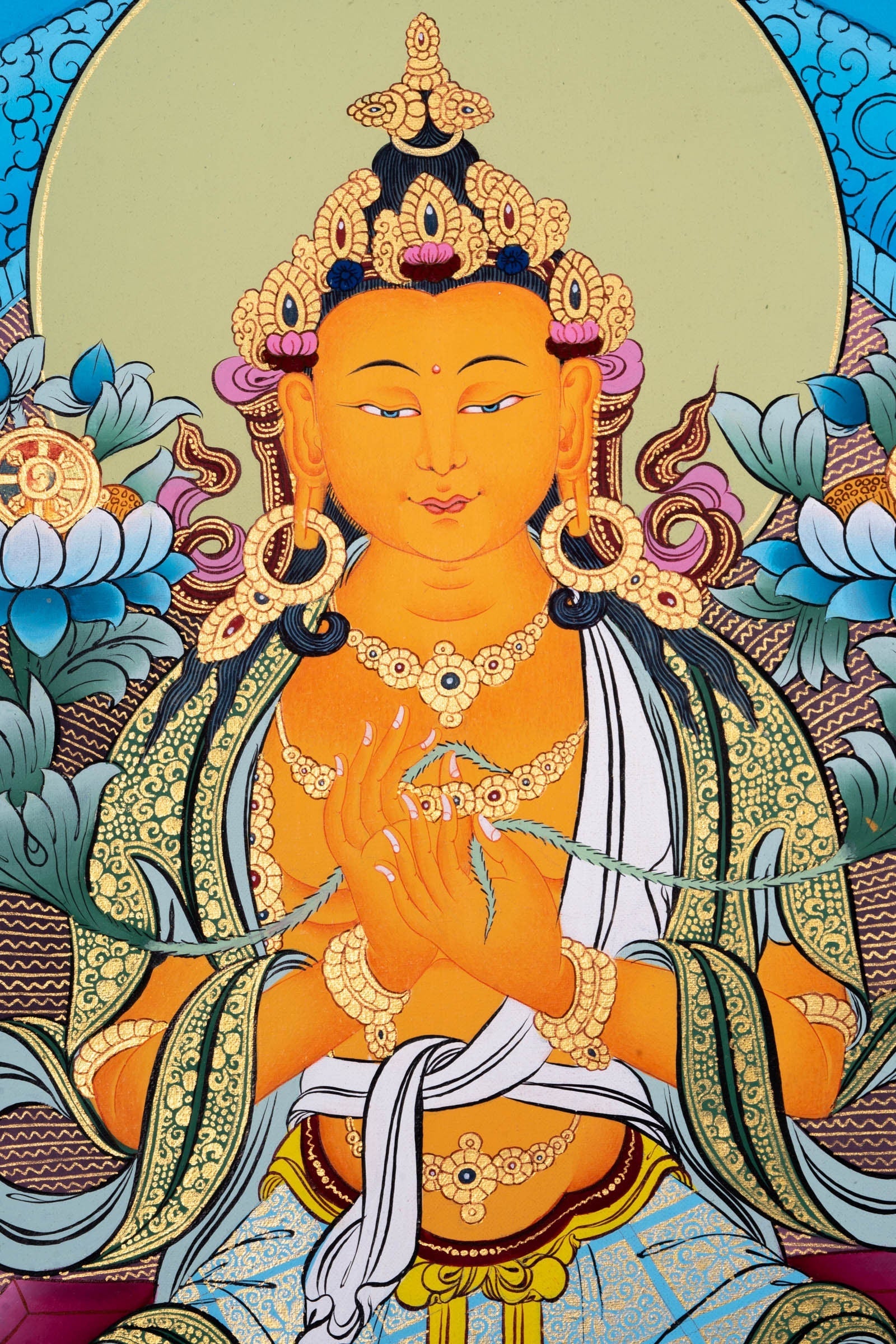 Maitreya Buddha Thangka Art - Lucky Thanka