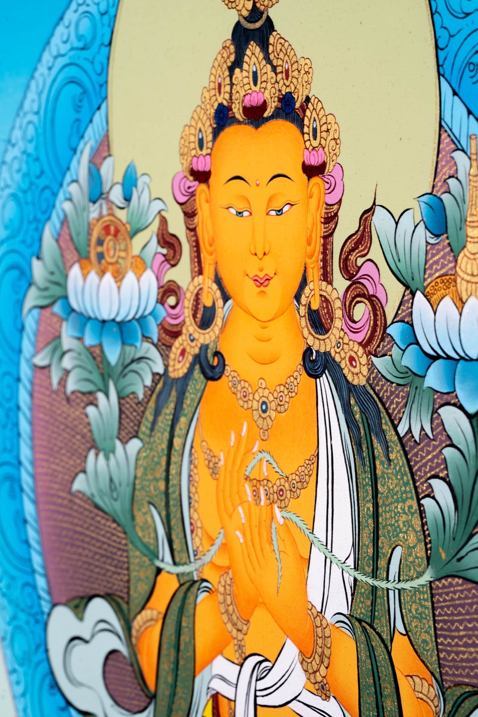 Maitreya Buddha Thangka Art - Lucky Thanka