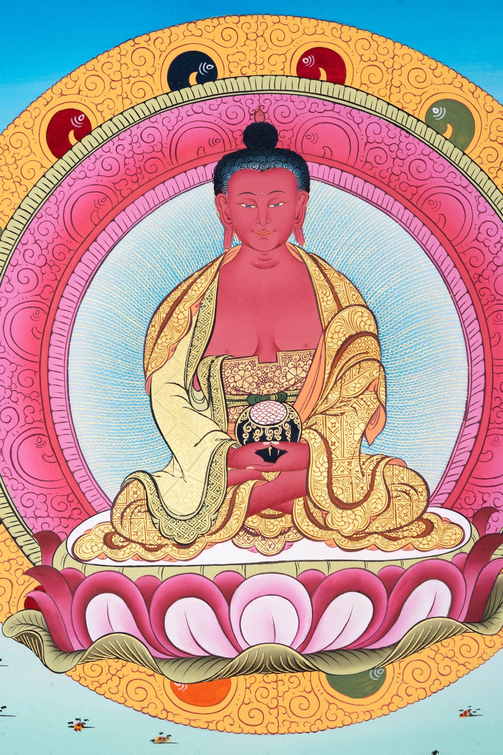 Amitabha Buddha Thangka Painting - Lucky Thanka