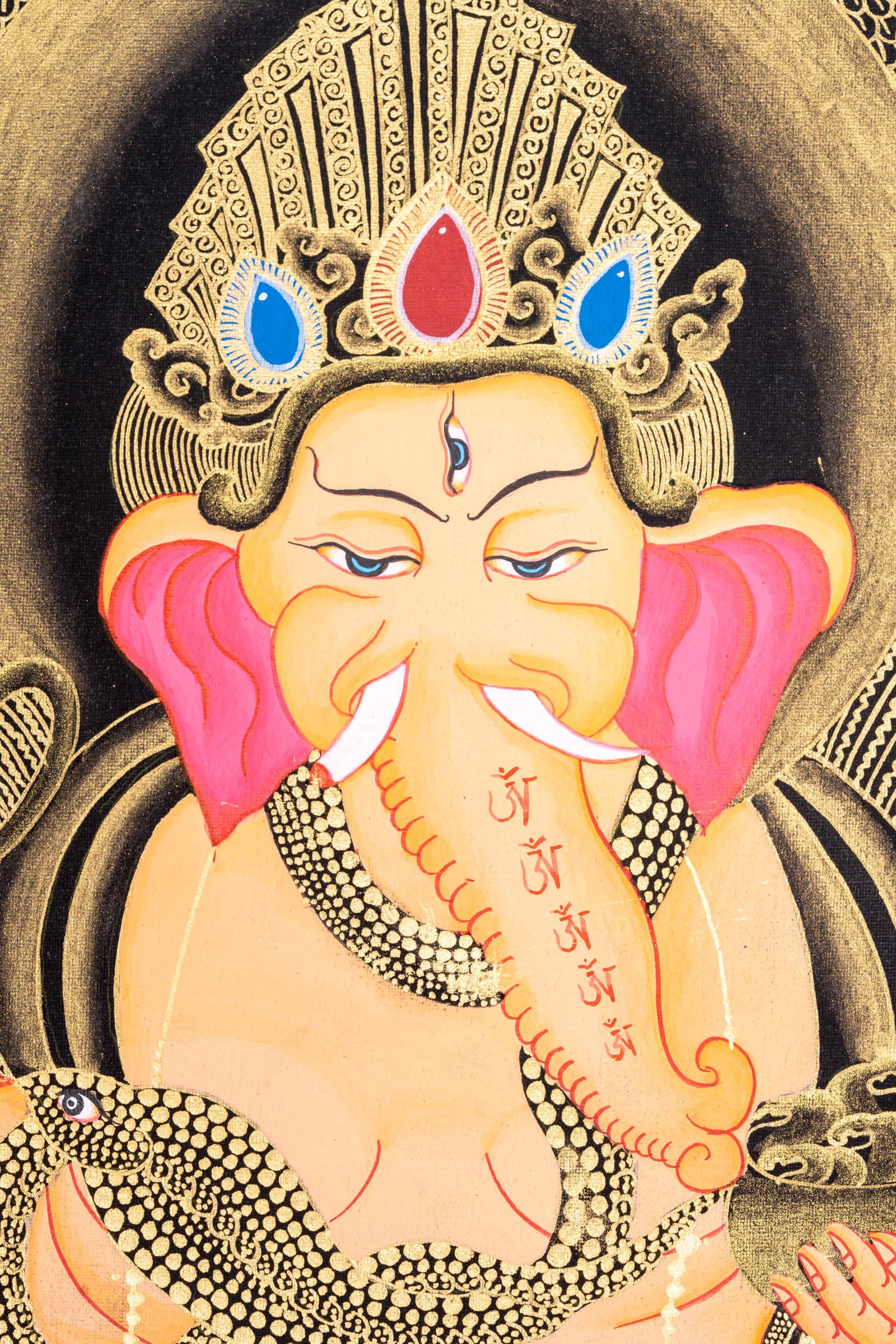Shri Ganesh Thangka Painting - Lucky Thanka