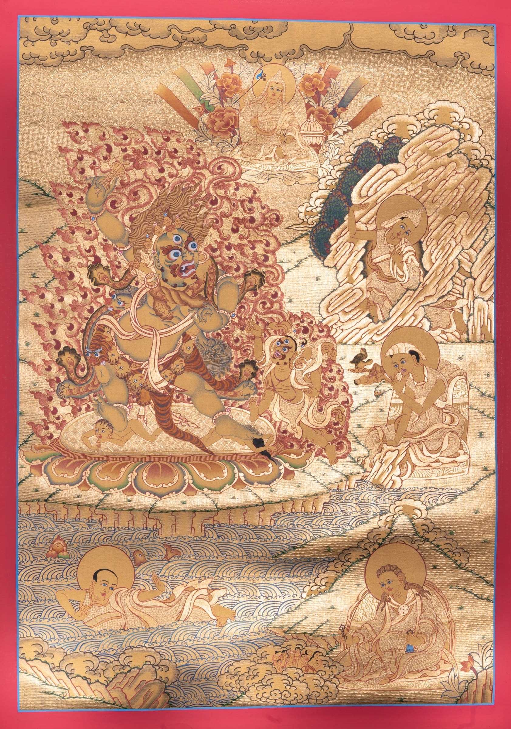 Guru Set Buddhist Painting - Thangka - Lucky Thanka