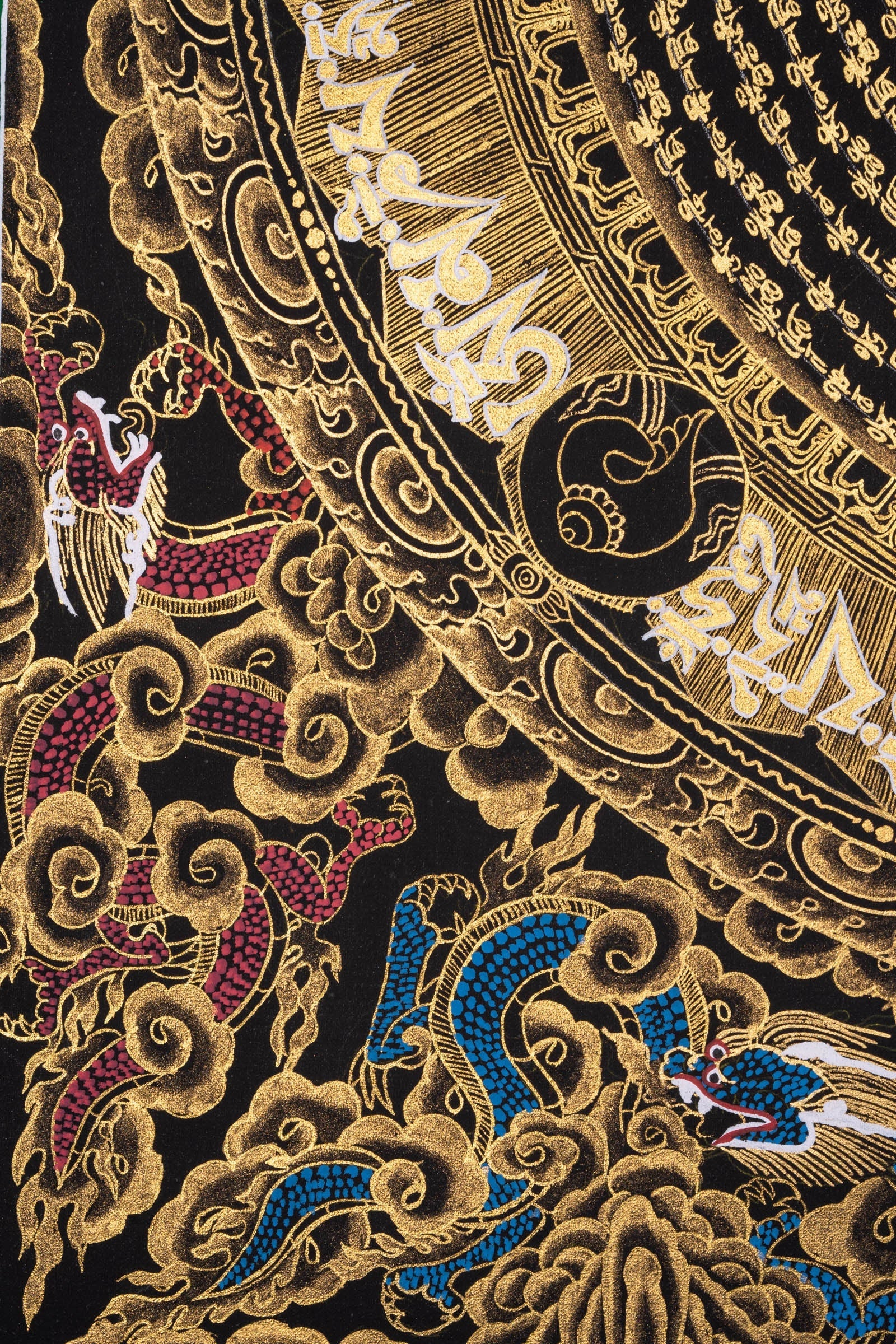 Mantra Mandala with White Tara Thangka Art - Lucky Thanka