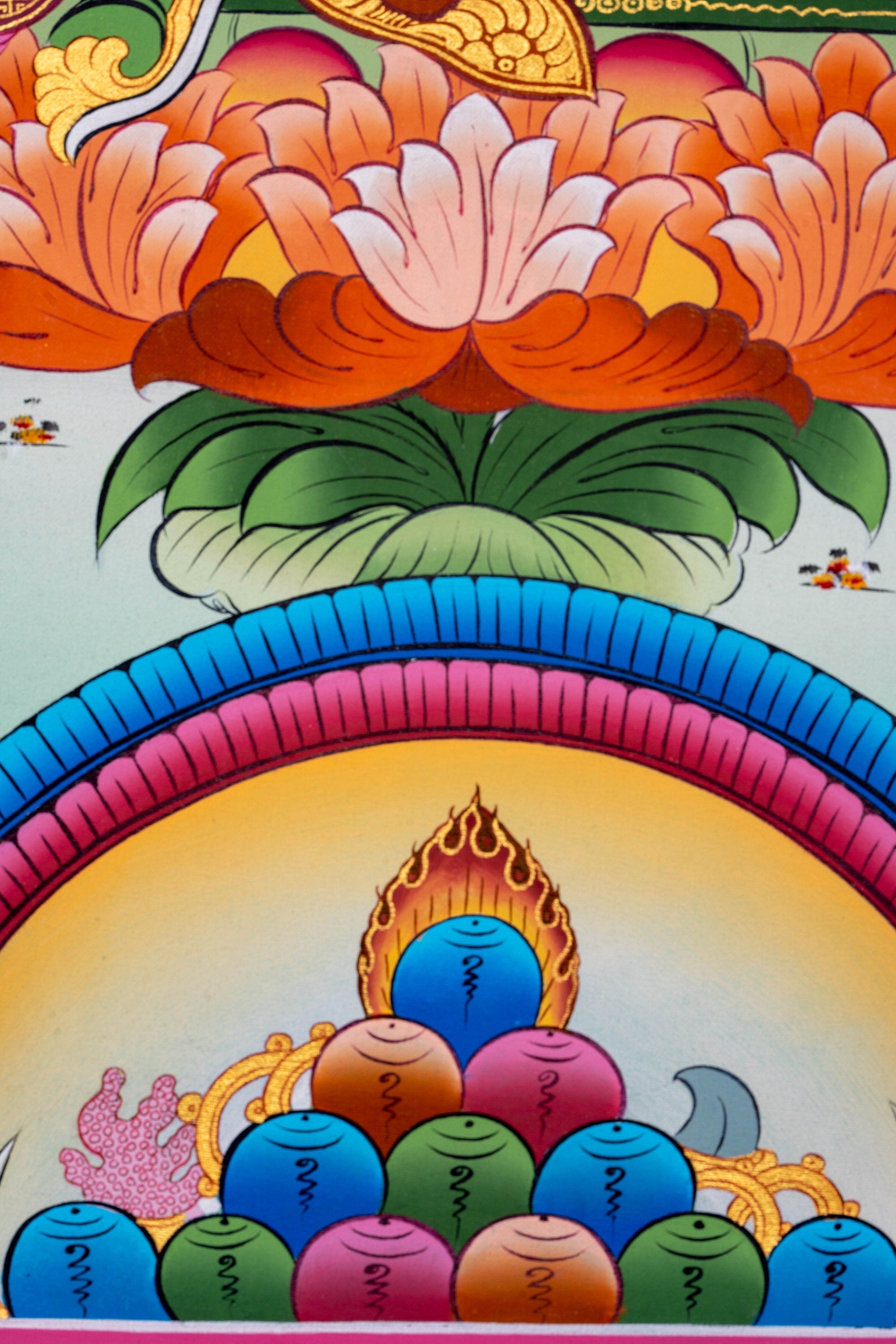 Guru Padmasambhava Thangka Art - Lucky Thanka