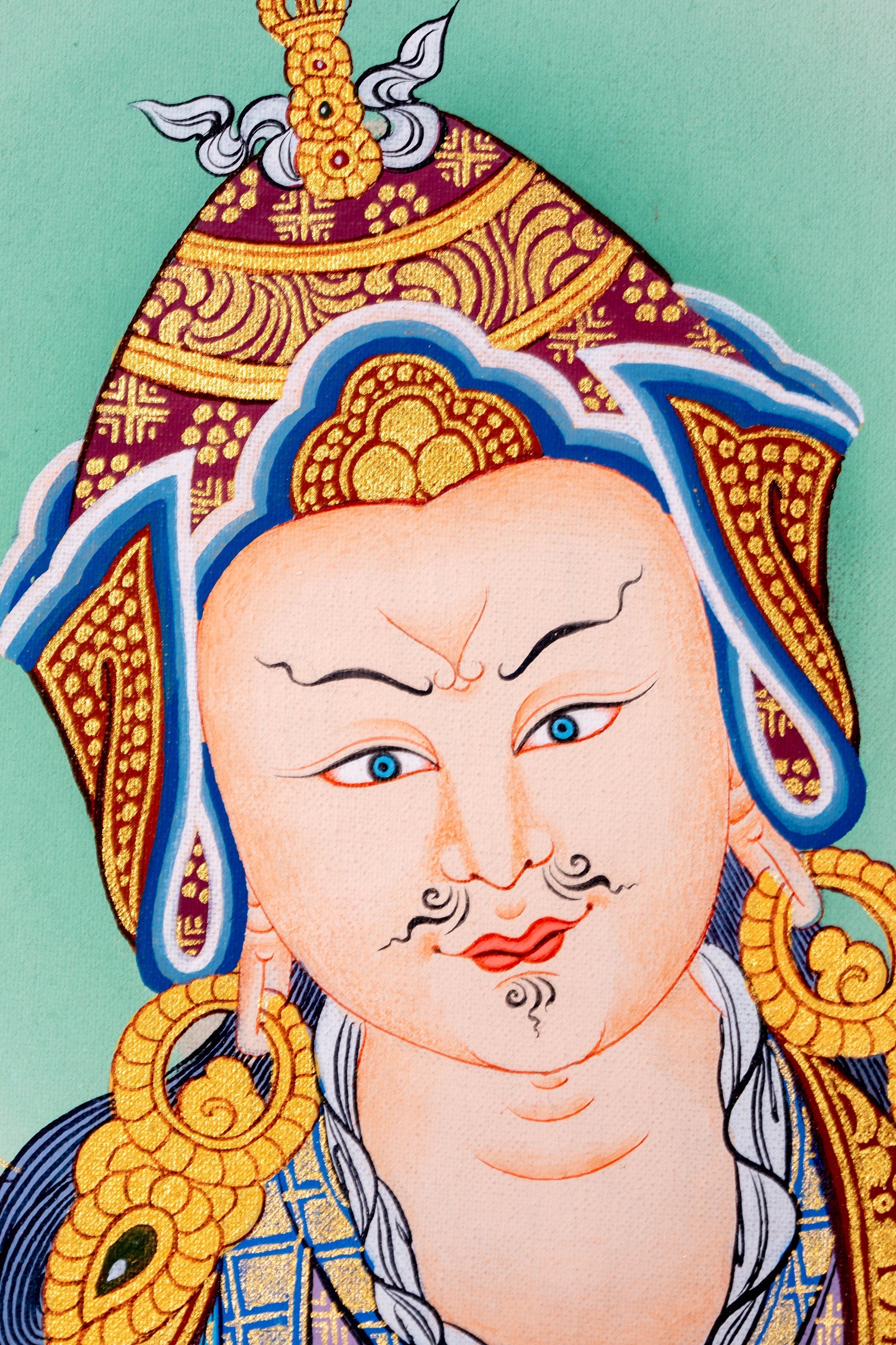 Guru Padmasambhava Thangka Art - Lucky Thanka