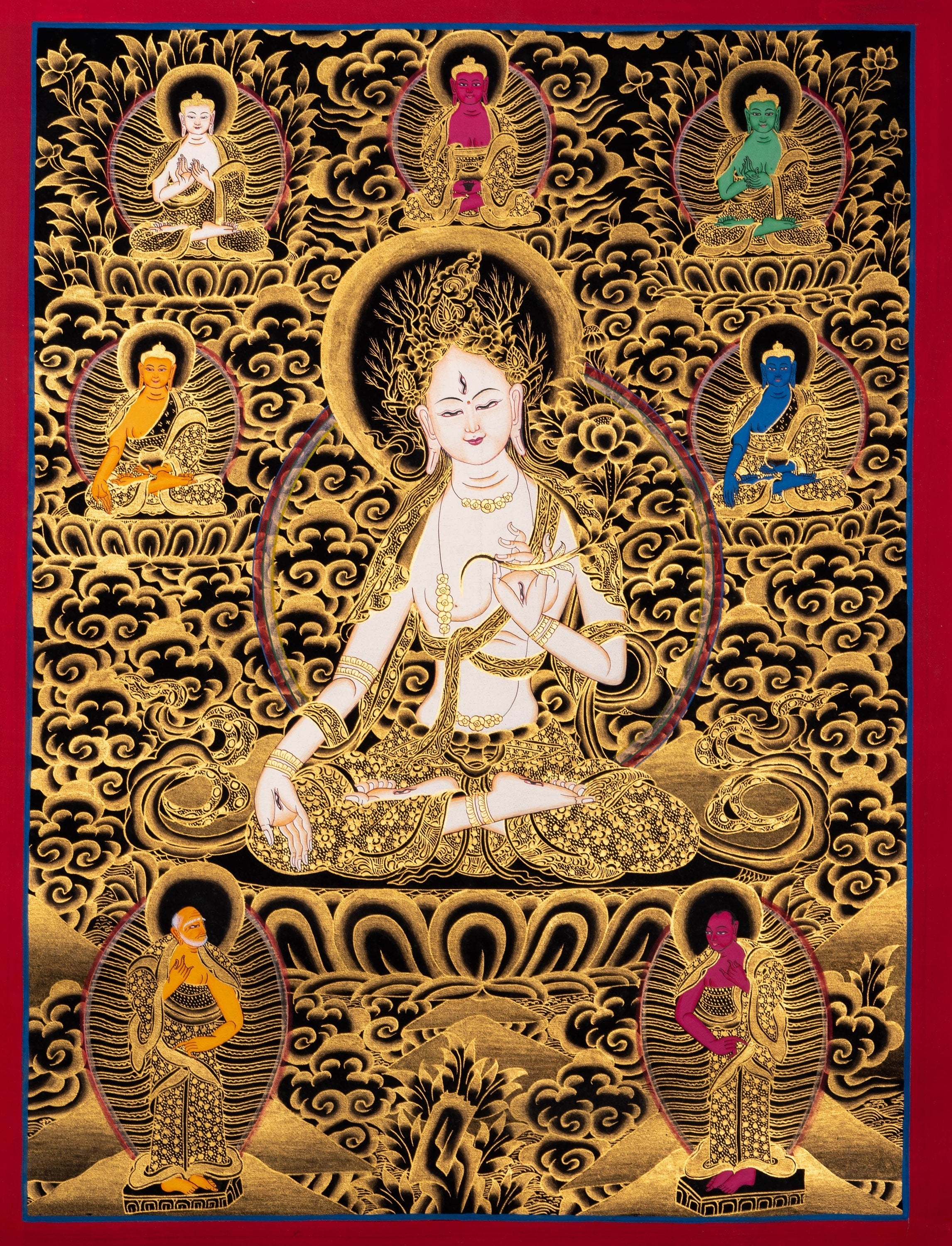 White Tara Thangka Painting - Lucky Thanka