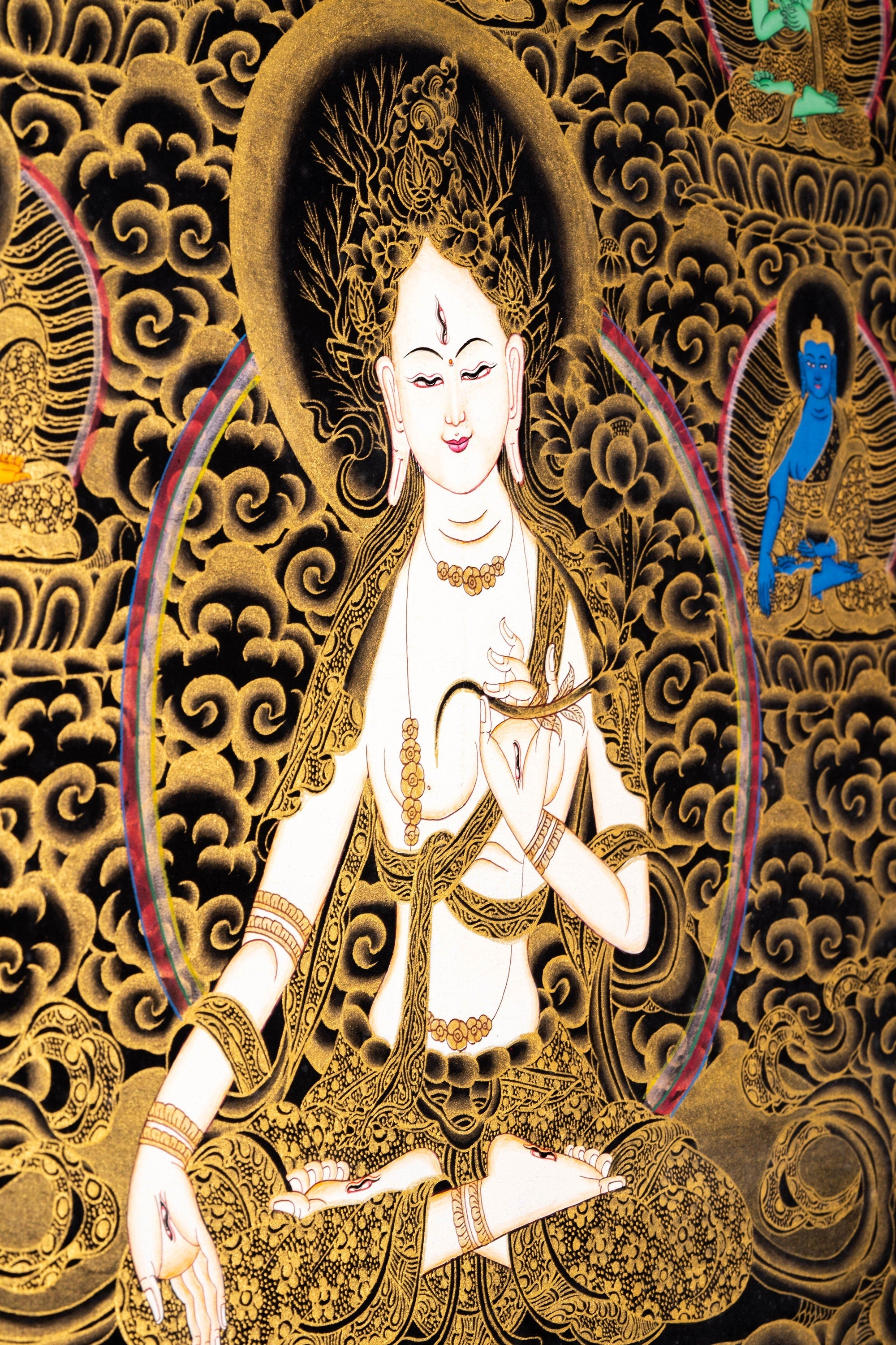 White Tara Thangka Painting - Lucky Thanka