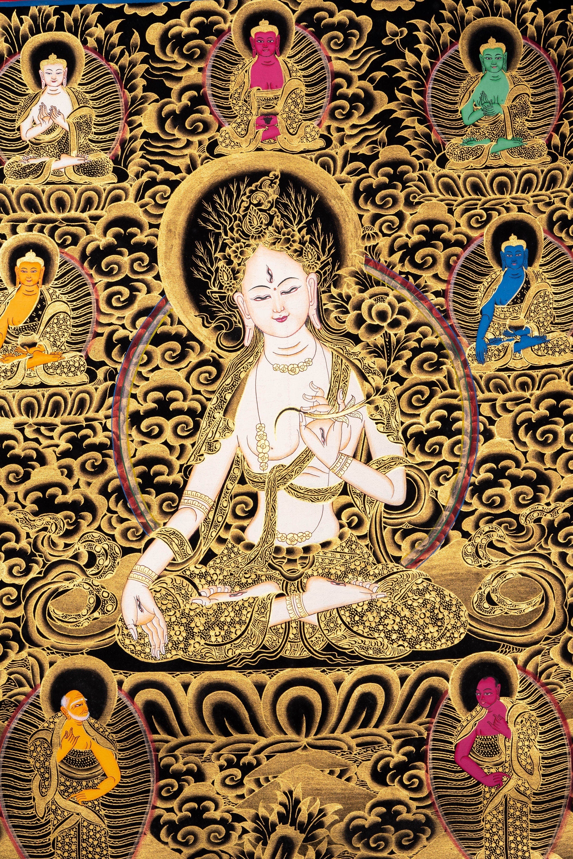 White Tara Thangka Painting - Lucky Thanka
