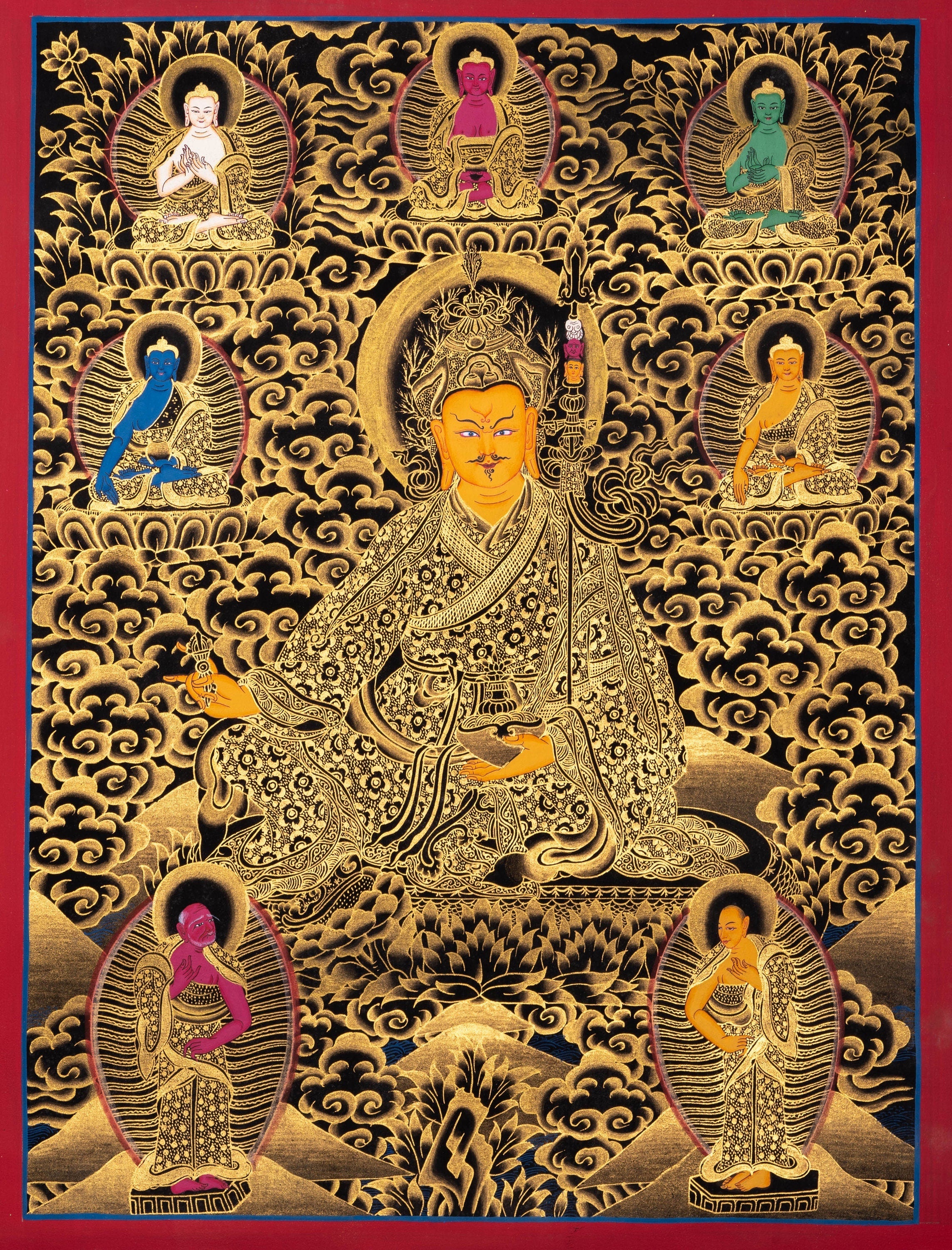 Guru Rinpoche Thangka Painting - Lucky Thanka