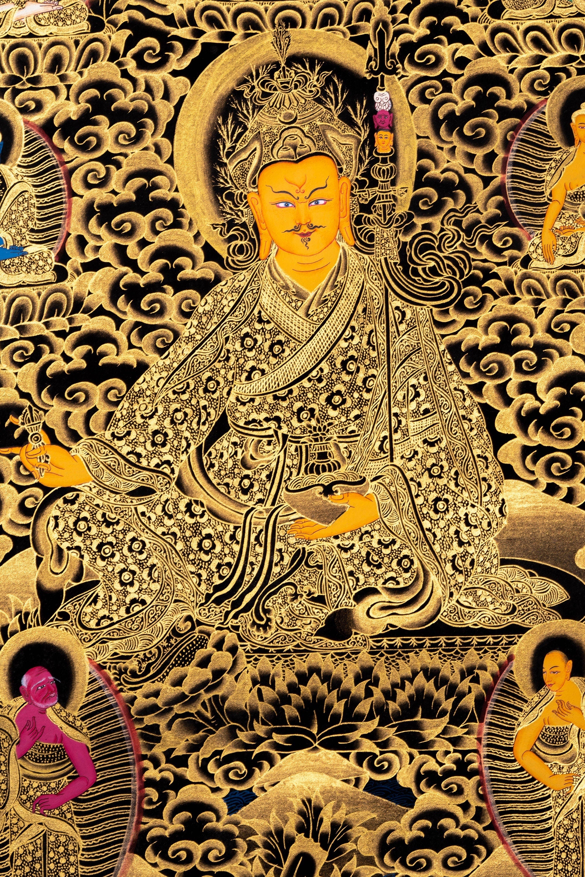 Guru Rinpoche Thangka Painting - Lucky Thanka