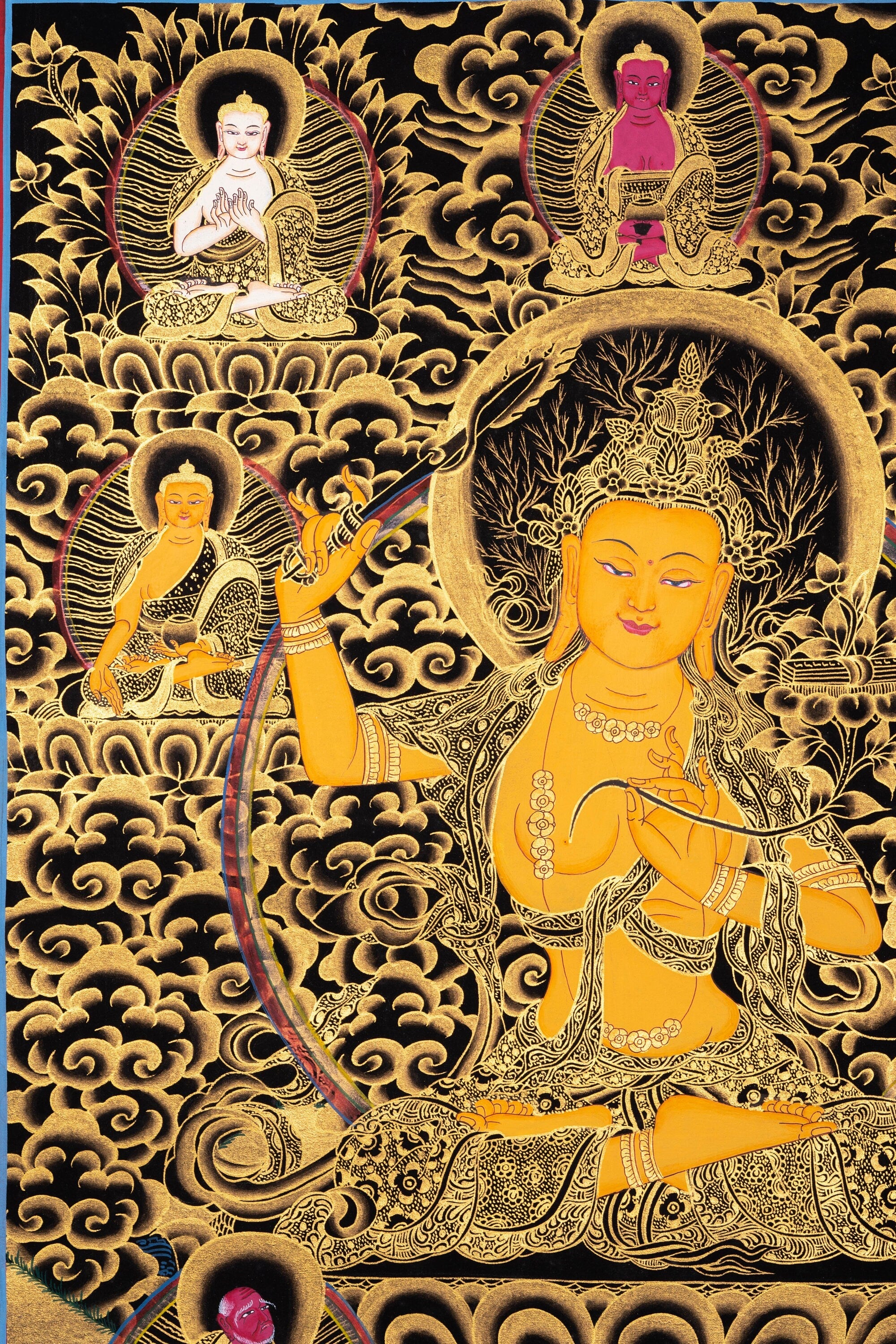 Manjushri Thangka Painting - Lucky Thanka