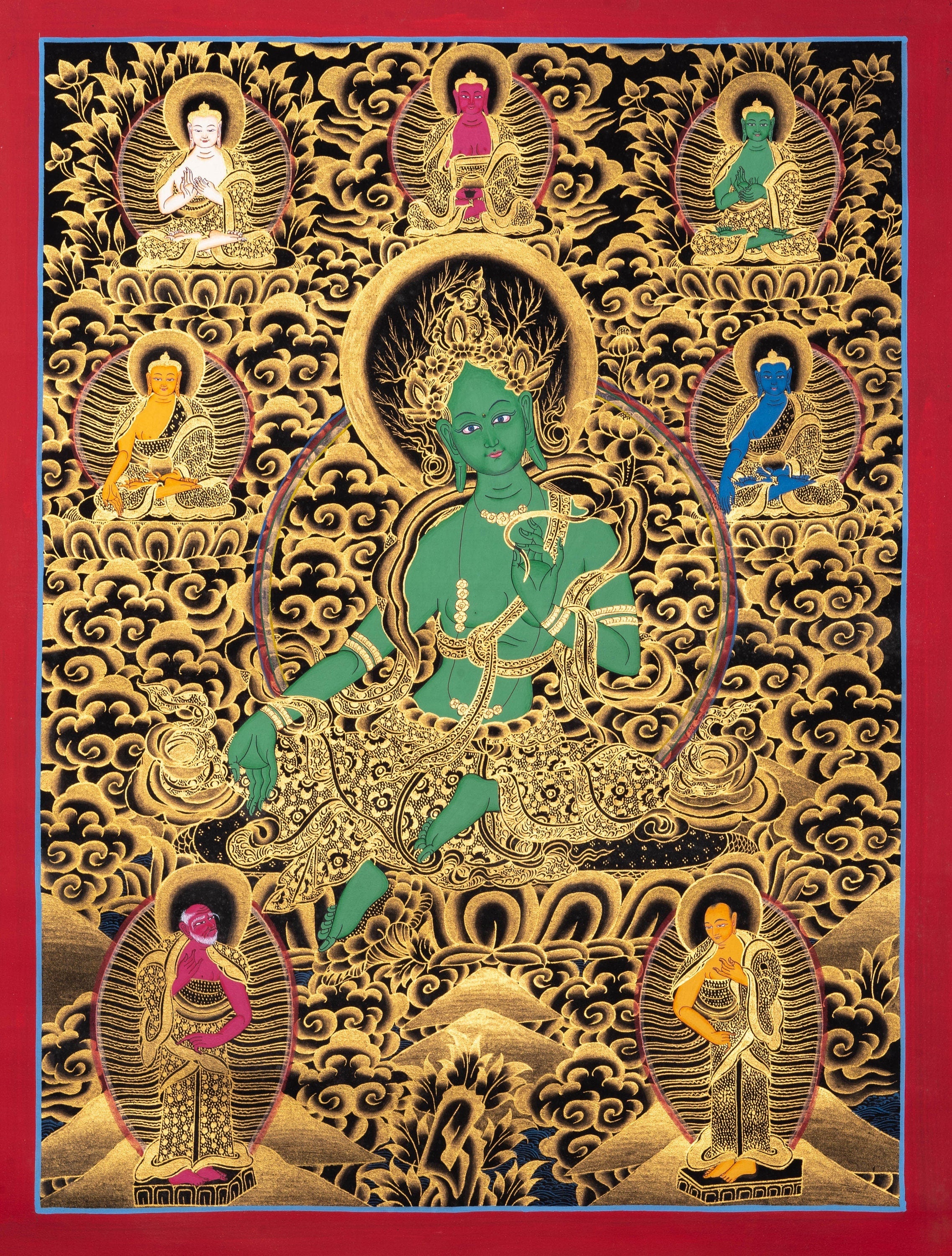 Green Tara Thangka Arts - Lucky Thanka
