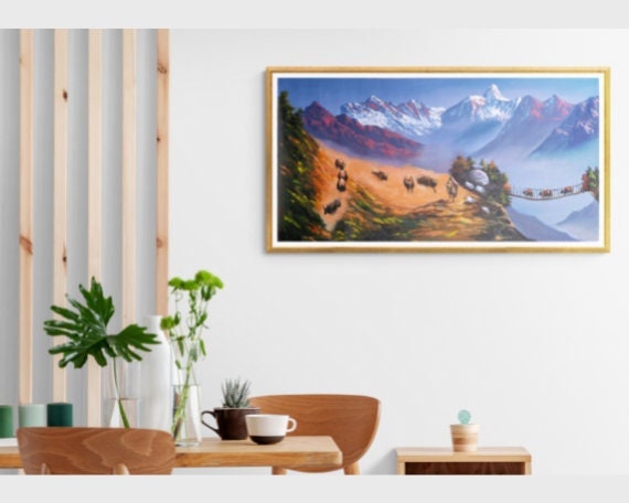 Oil painting of Mount Everest - Lucky Thanka