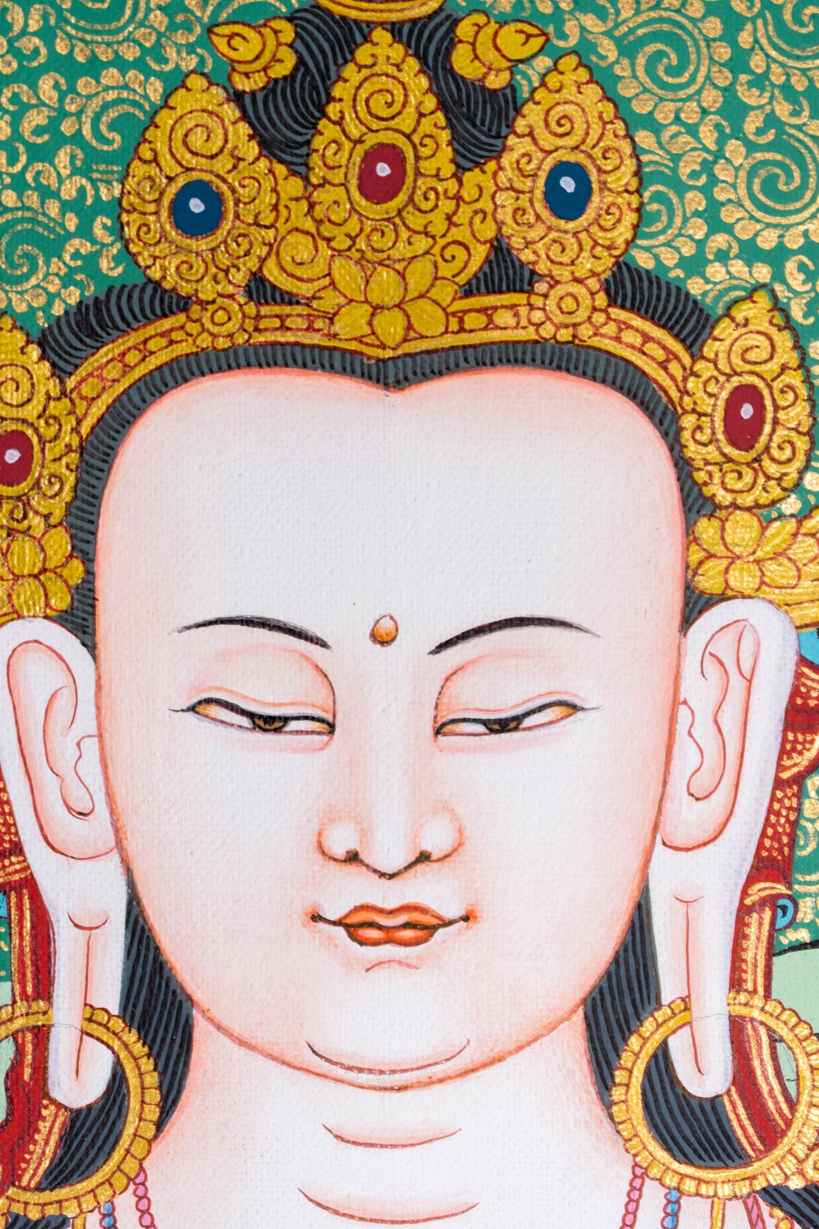 Manjushri Thangka Painting - Lucky Thanka