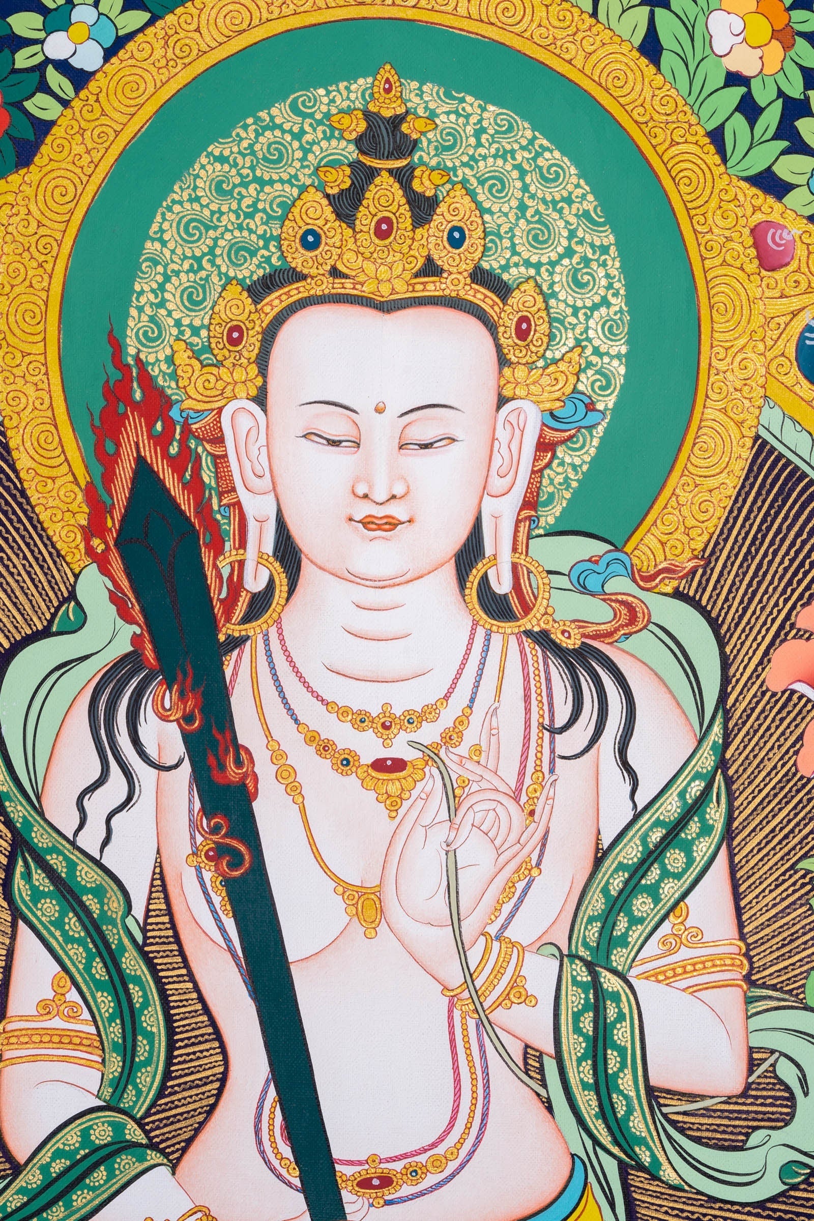 Manjushri Thangka Painting - Lucky Thanka