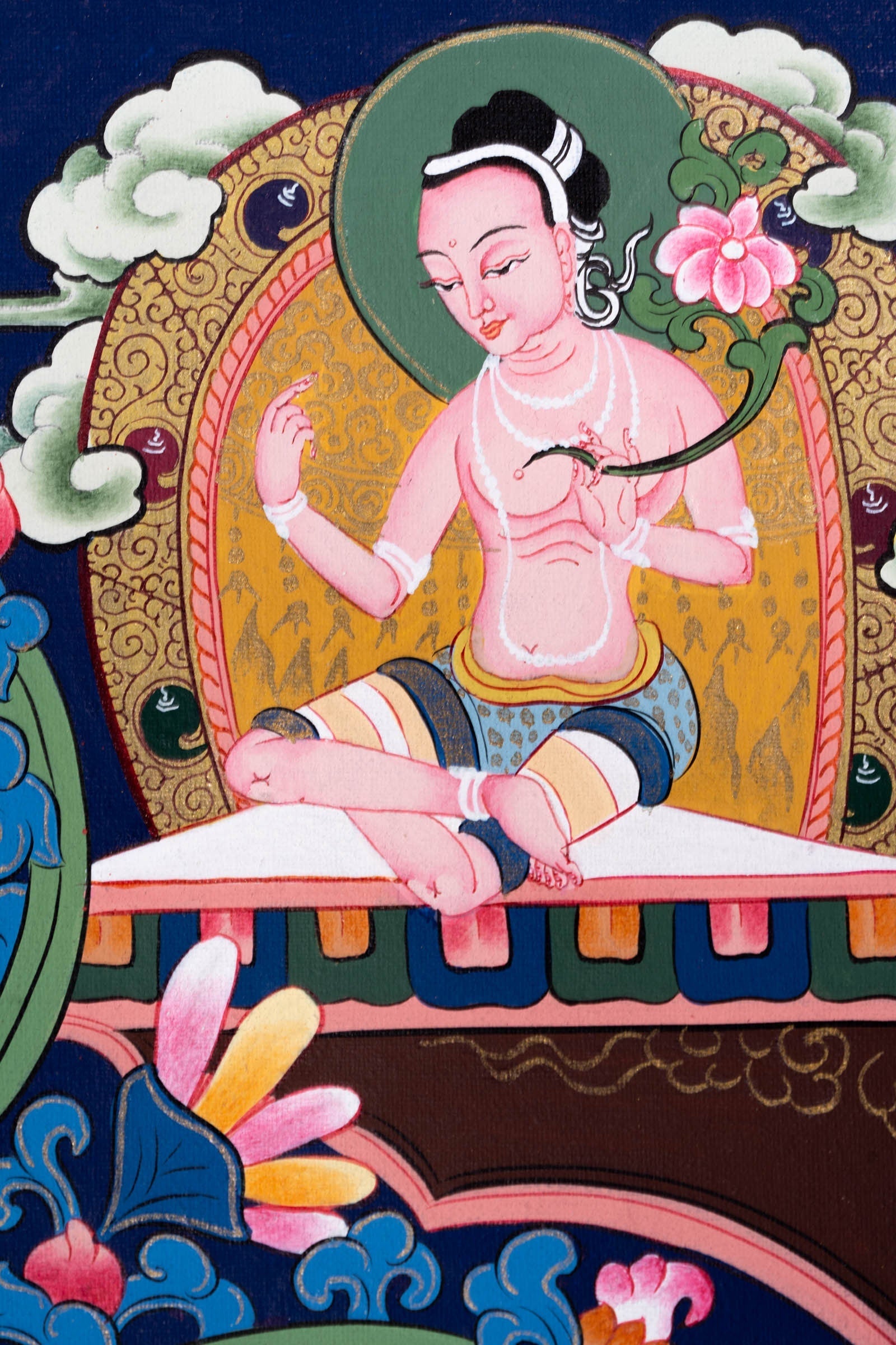 Vajradhara with Shakti Thangka Painting - Lucky Thanka
