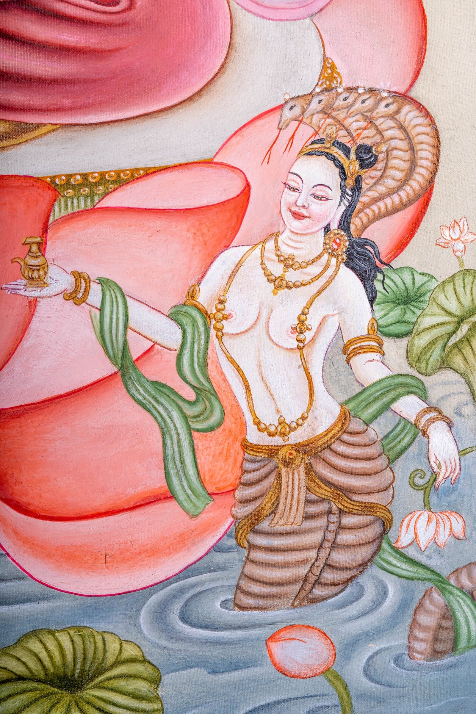 Newari White Tara Thangka Painting - Lucky Thanka