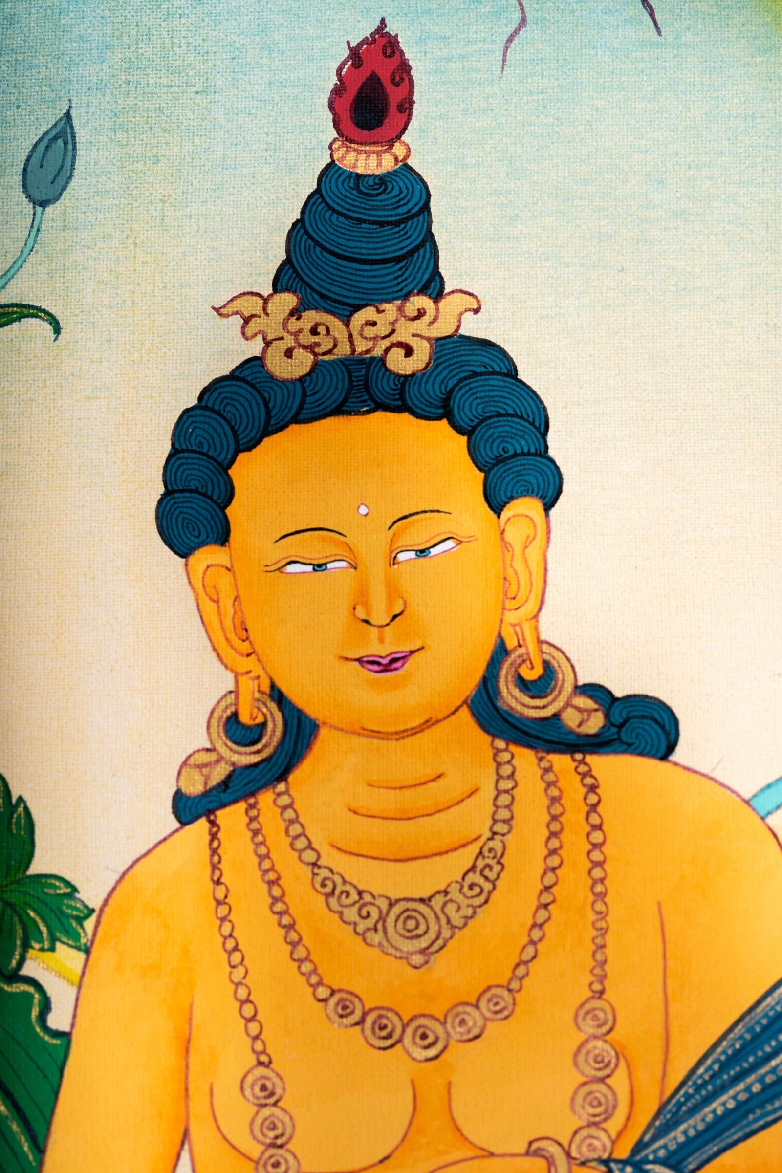 Manjushri Thangka Paintings - Lucky Thanka