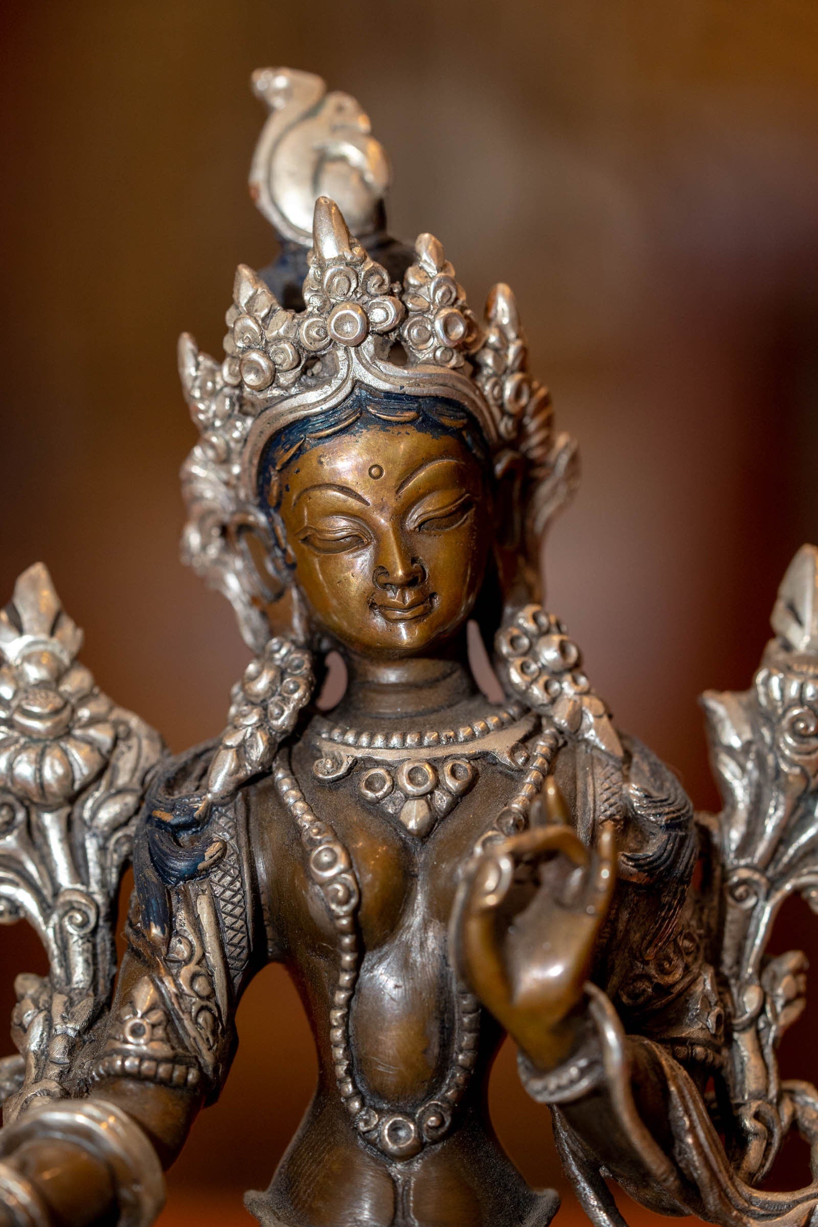 Handmade Statue of Green Tara - Lucky Thanka