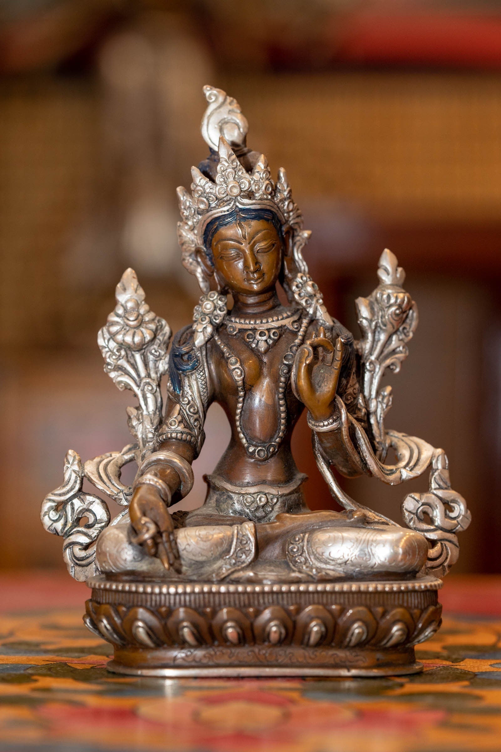 100 % Hand Made White Tara Statue - Lucky Thanka