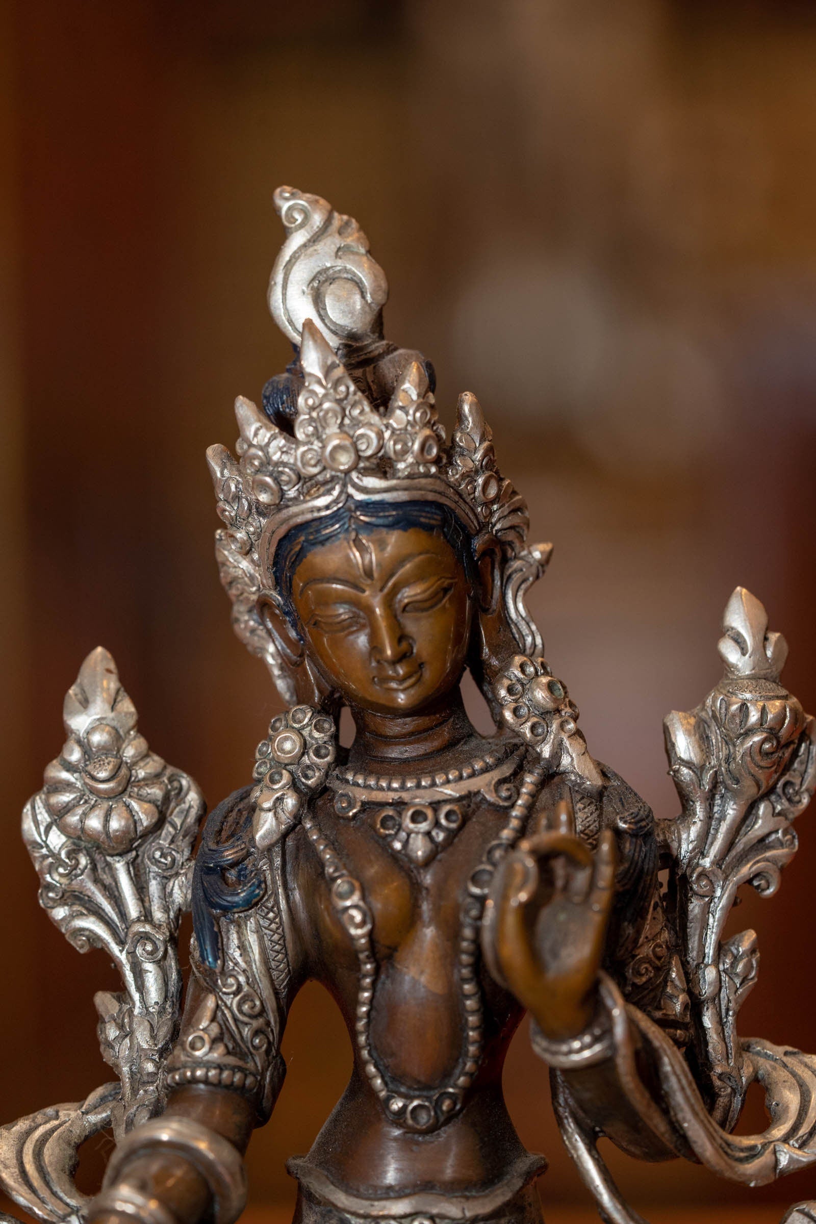 100 % Hand Made White Tara Statue - Lucky Thanka
