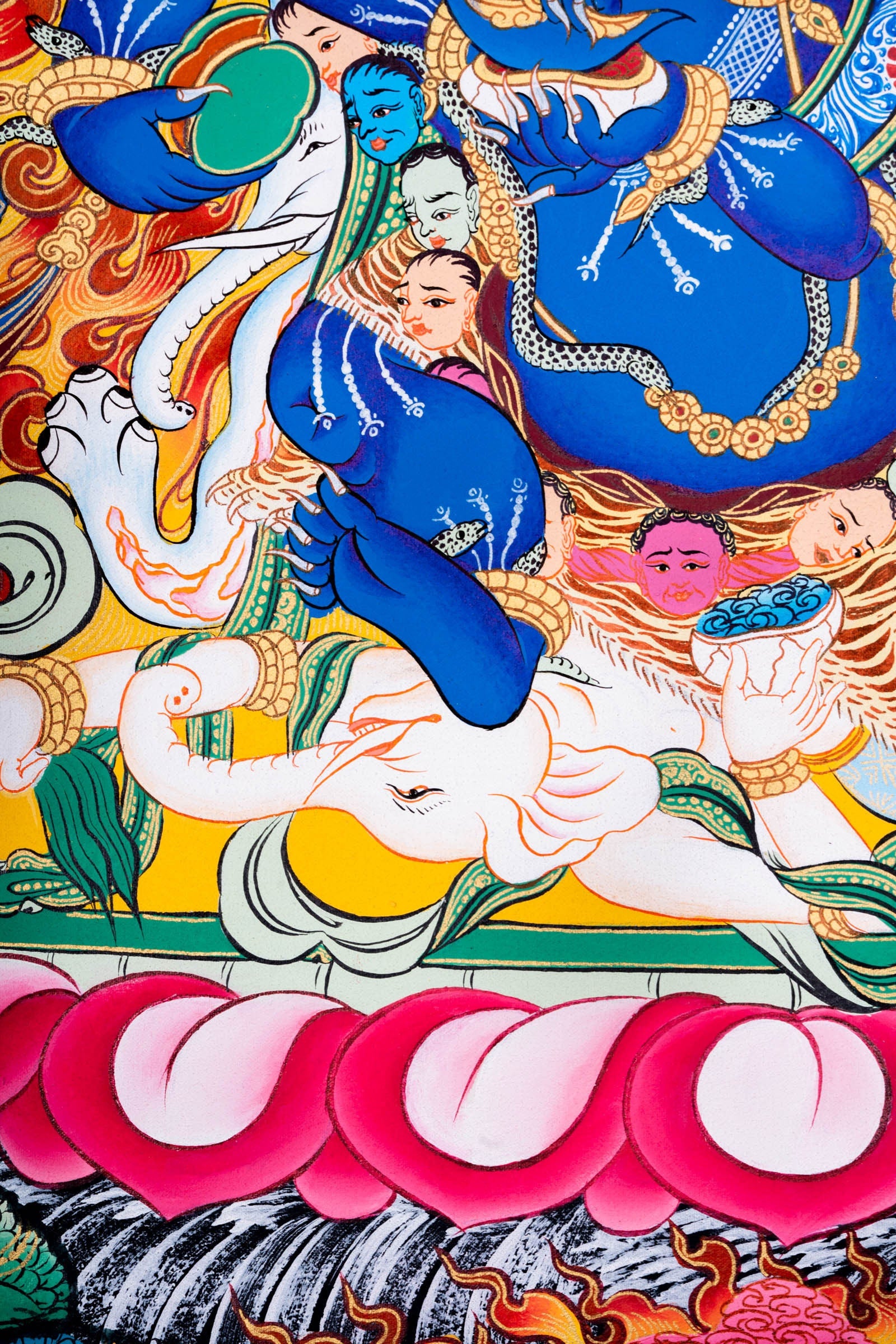 6 arm Mahakala Thangka Painting - Lucky Thanka