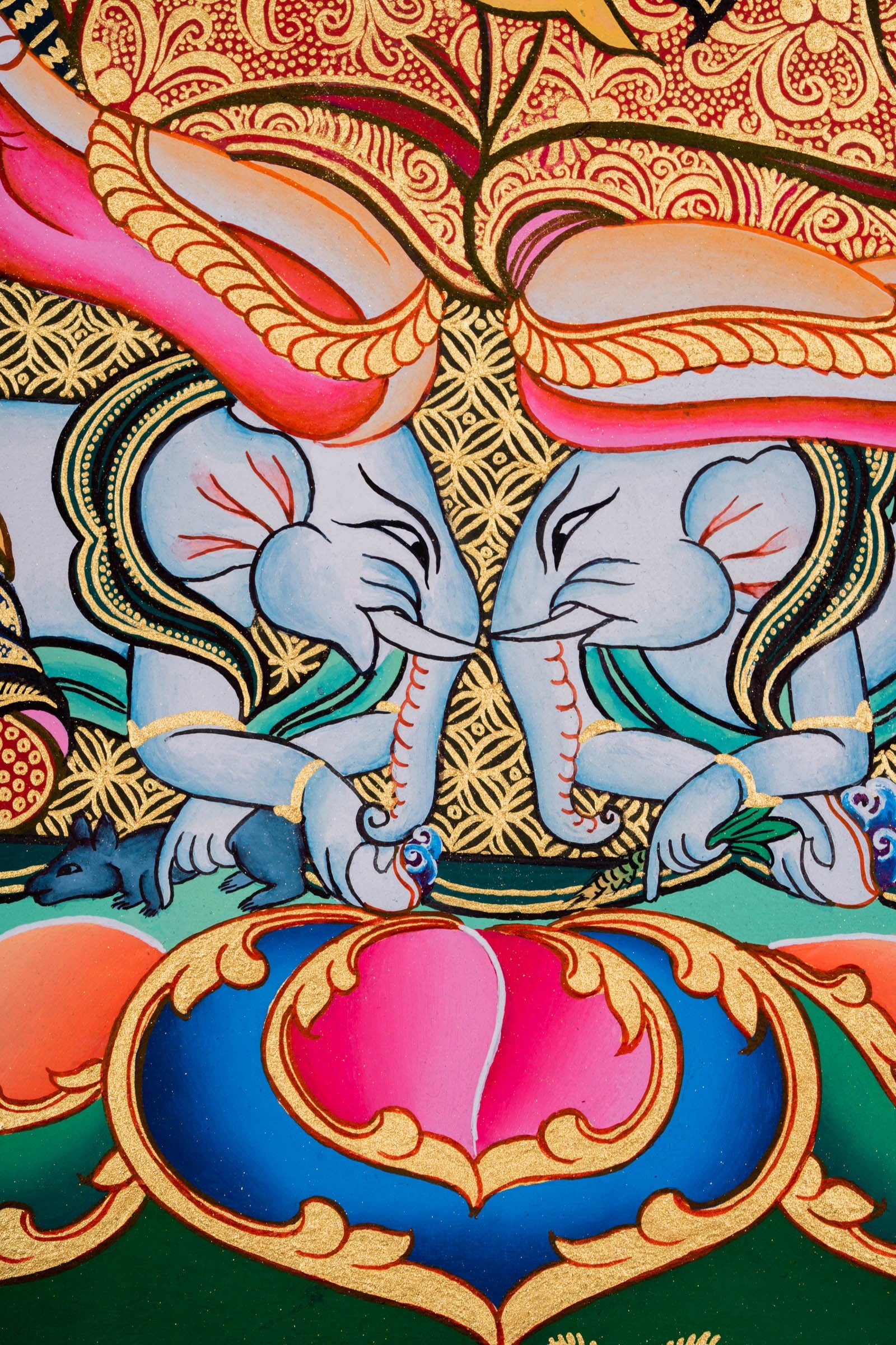 White Mahakala Thangka painting - Lucky Thanka