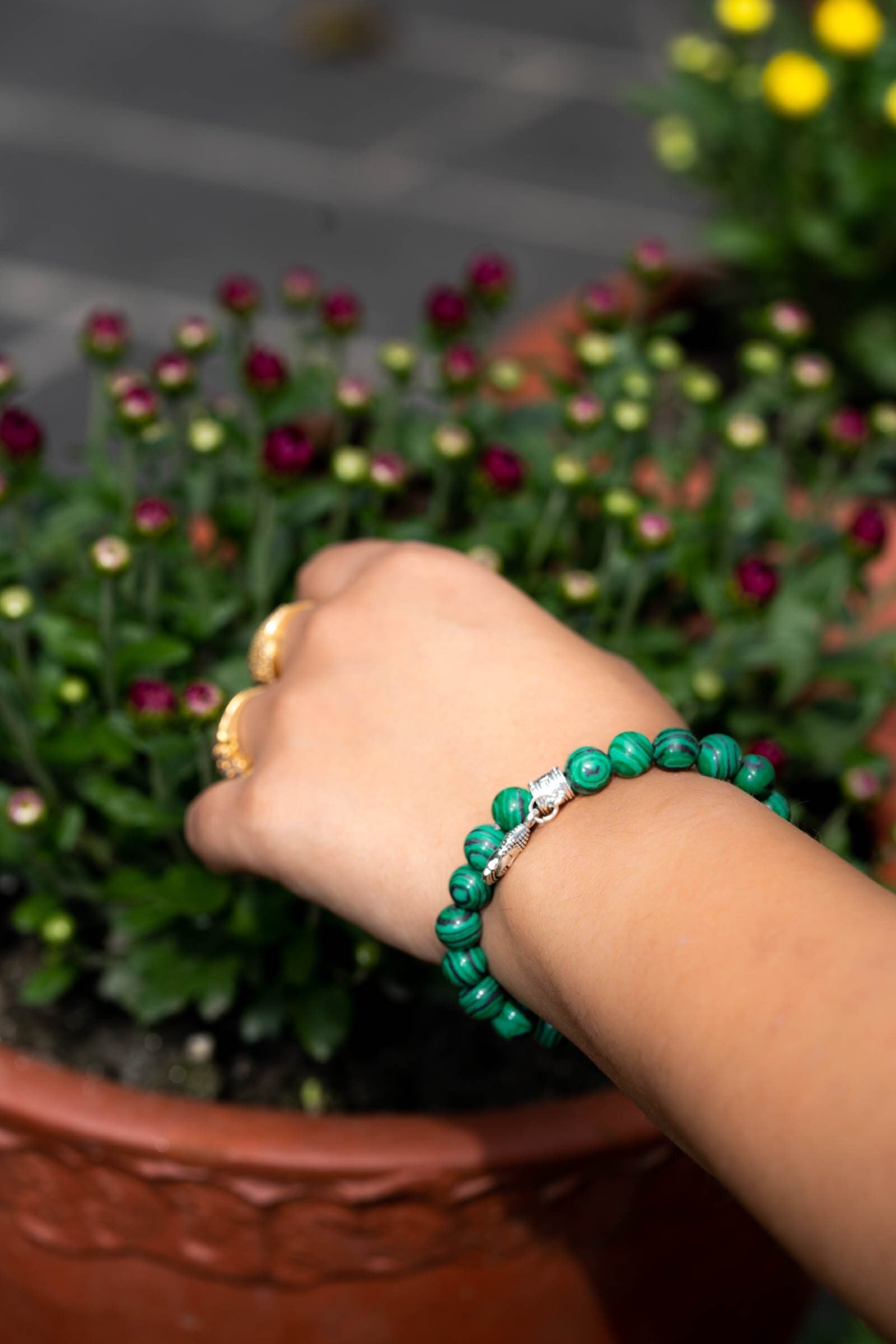 Malachite Round Bracelets - Lucky Thanka