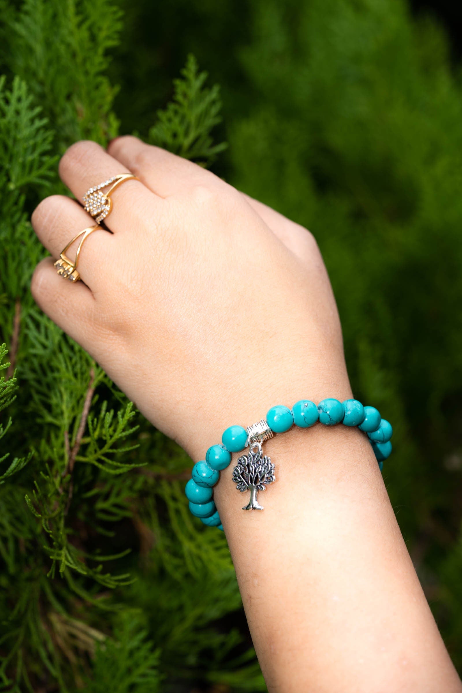 Turquoise Round Bracelet - Lucky Thanka